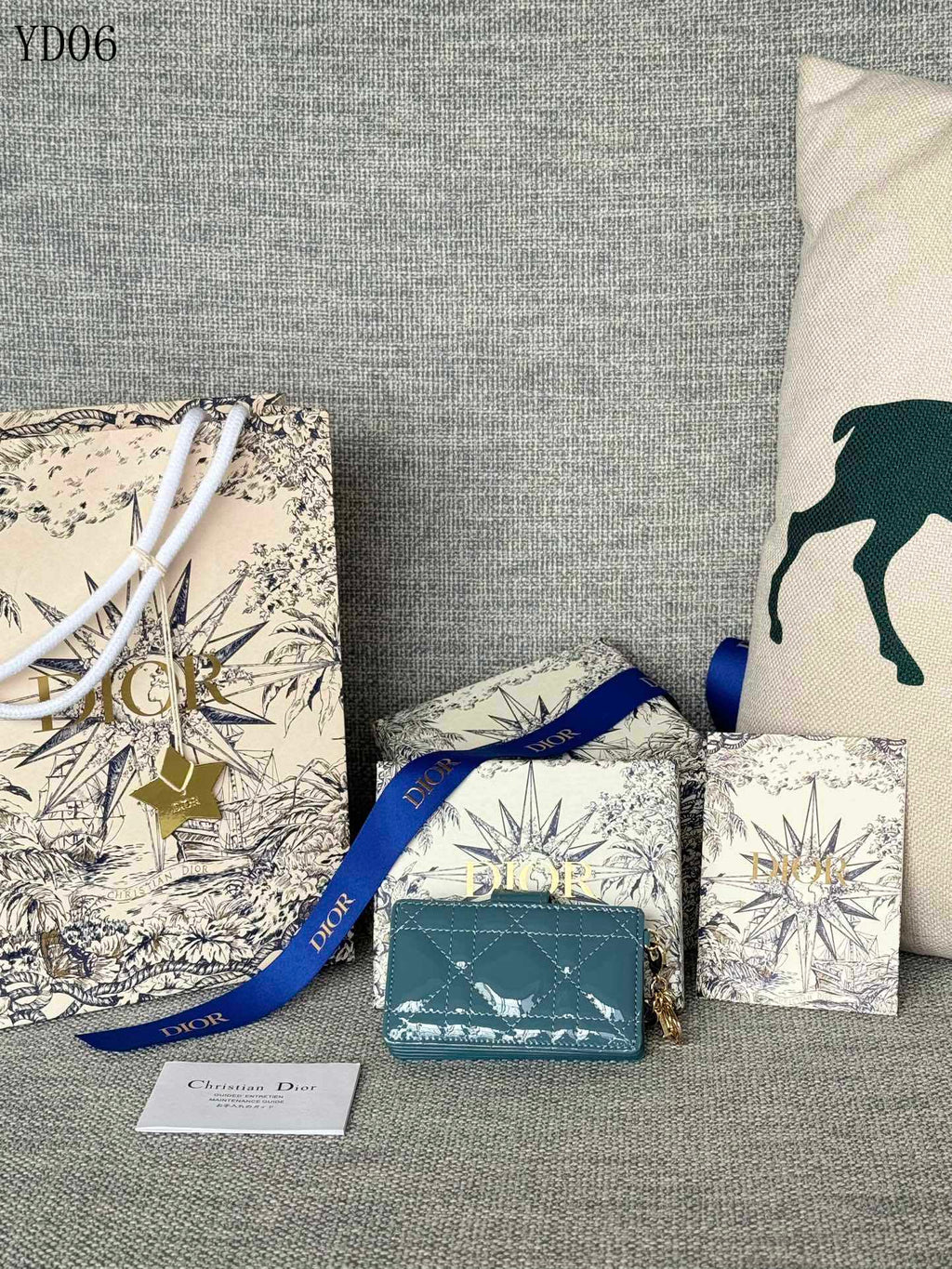 Quilted Leather Compact Wallet