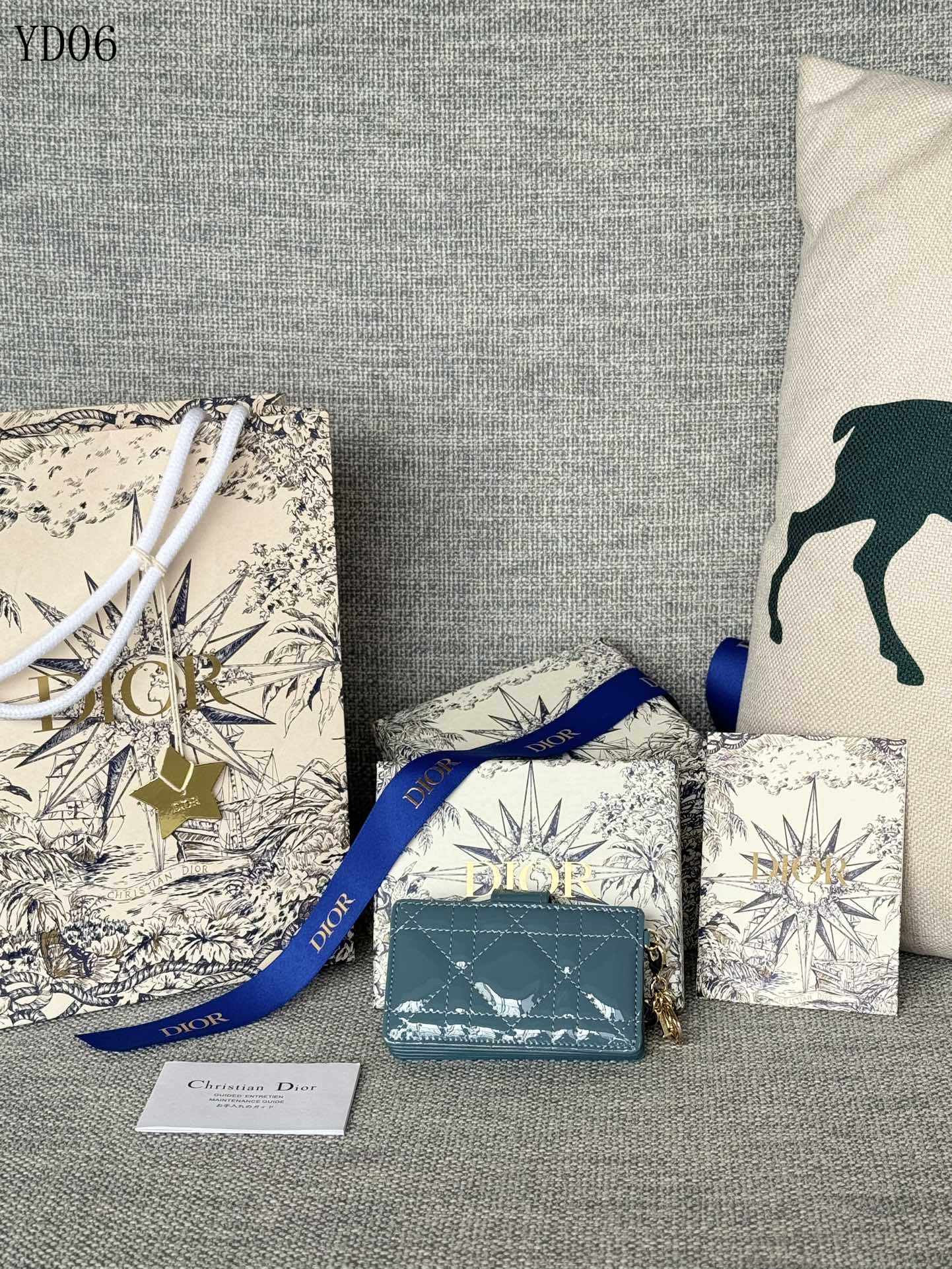 Quilted Leather Compact Wallet