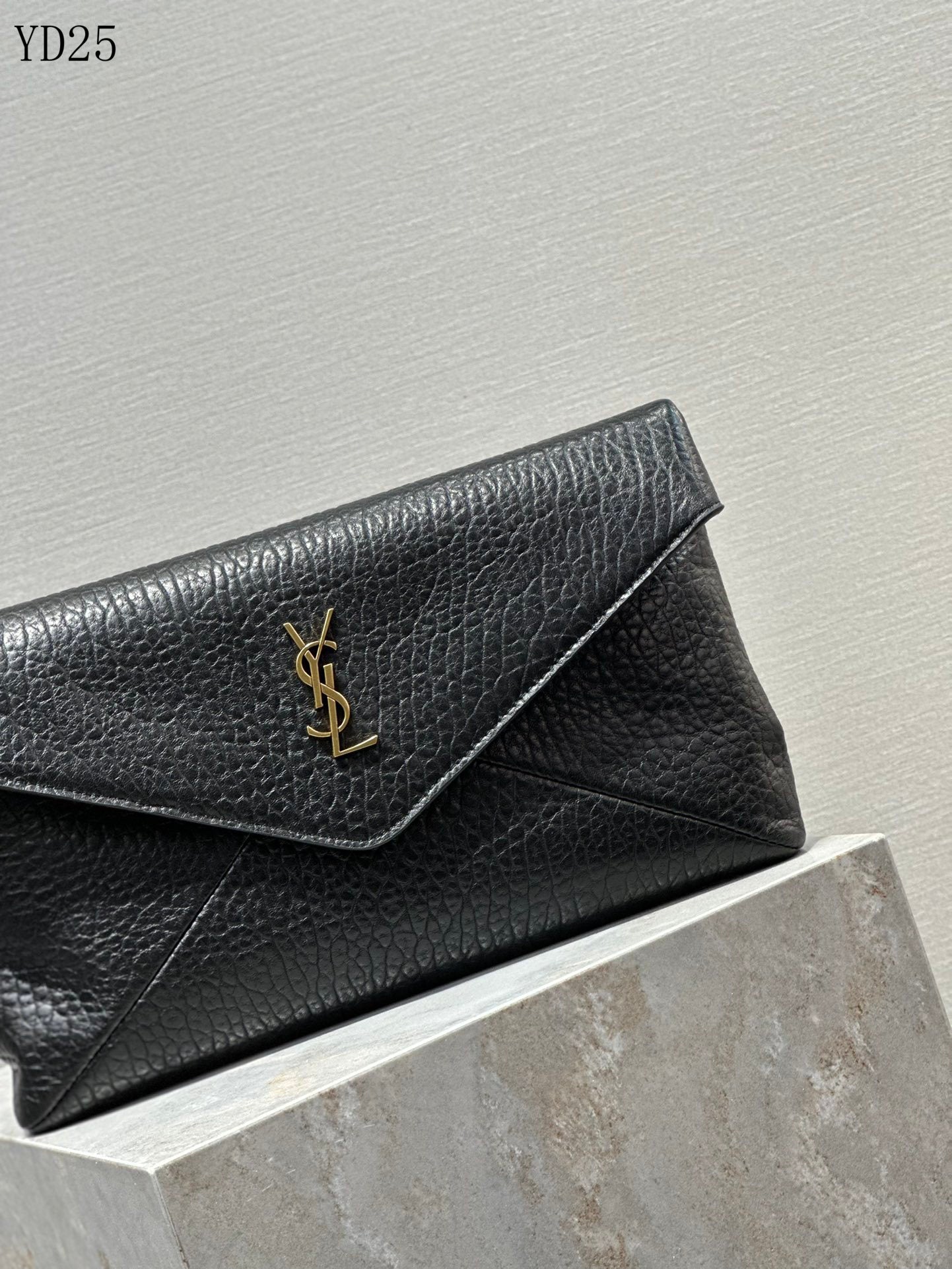 Grainy Leather Clutch Bag