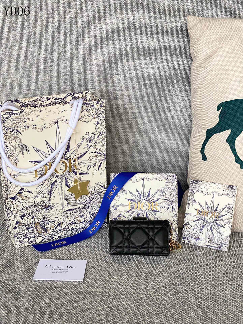 Quilted Leather Compact Wallet