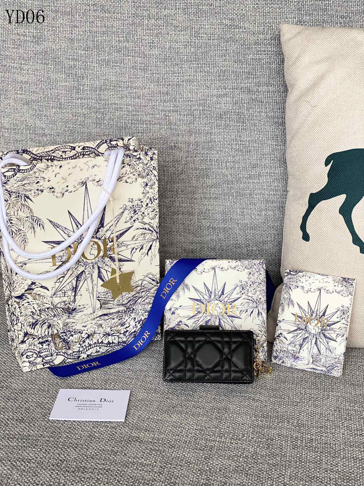 Quilted Leather Compact Wallet