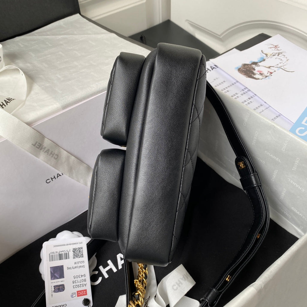 Quilted Dual-Pocket Crossbody Bag