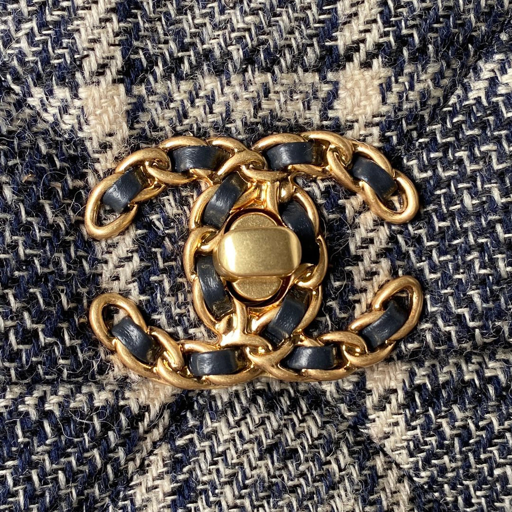 Tweed Flap Shoulder Bag