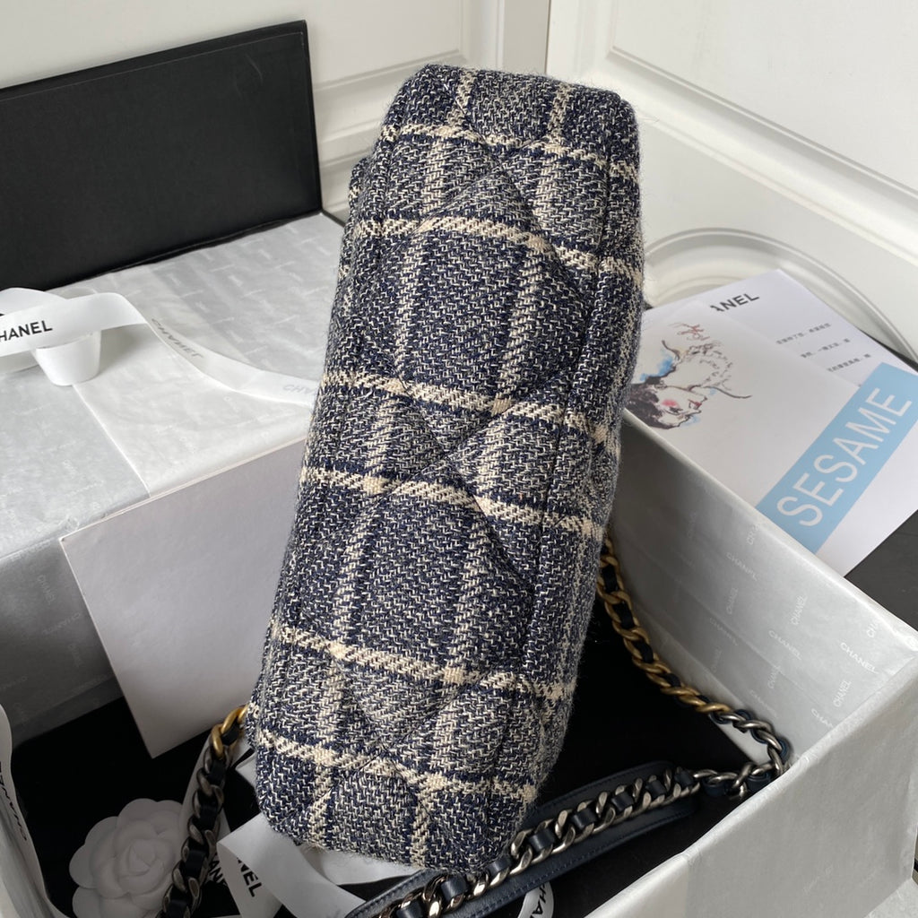 Tweed Flap Shoulder Bag