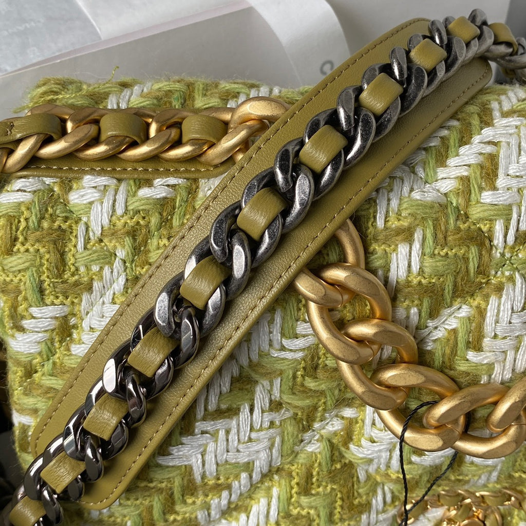 Tweed Flap Shoulder Bag