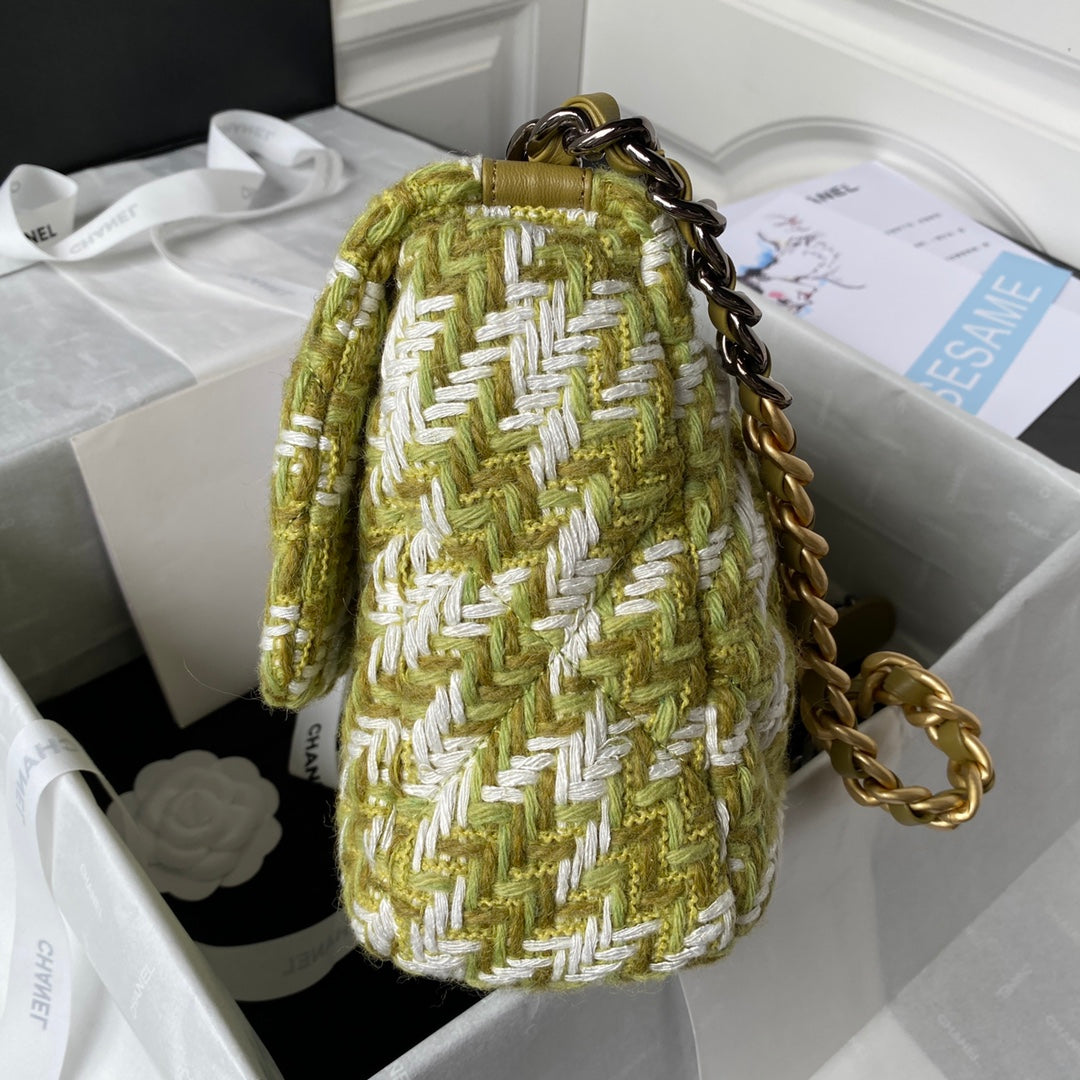 Tweed Flap Shoulder Bag