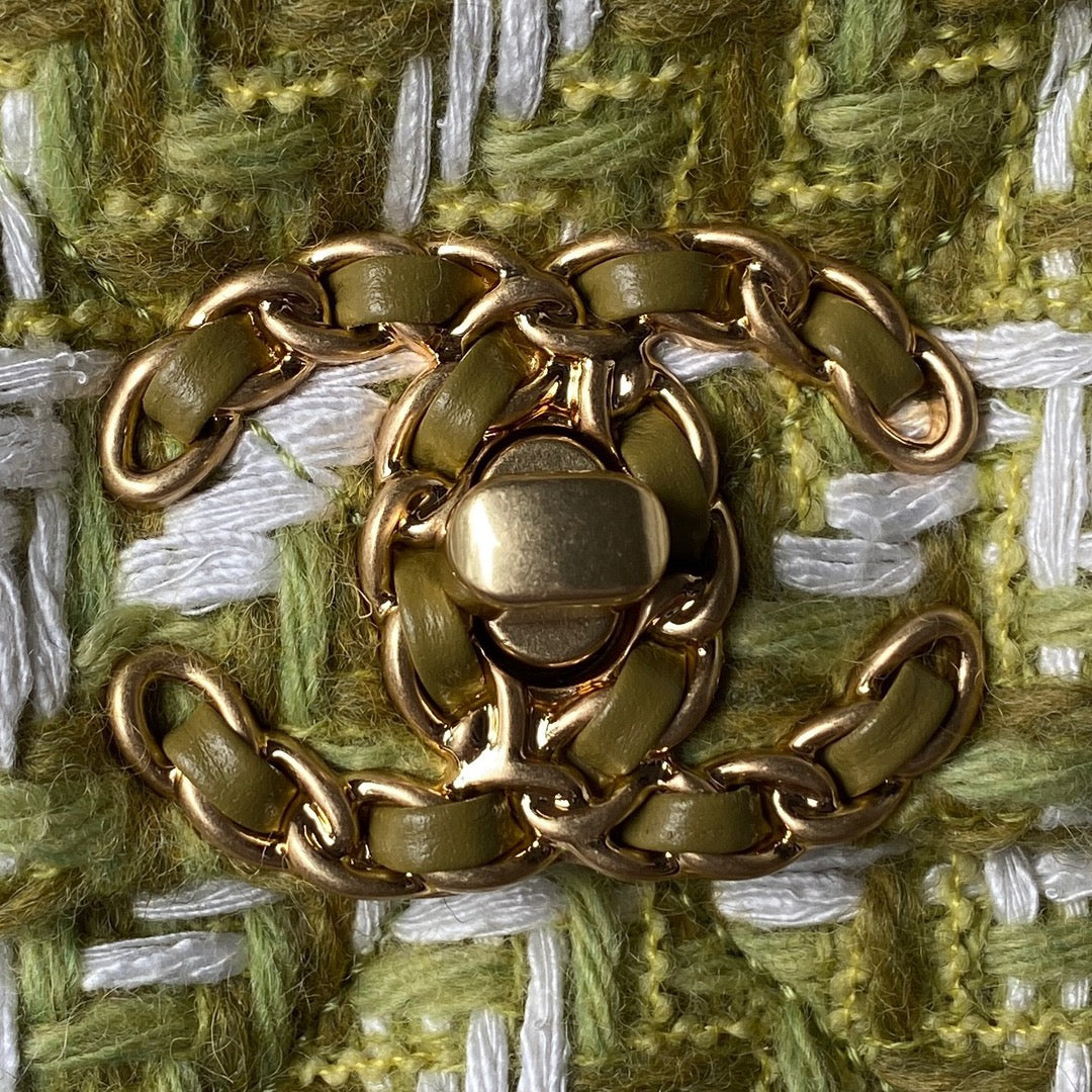 Tweed Flap Shoulder Bag