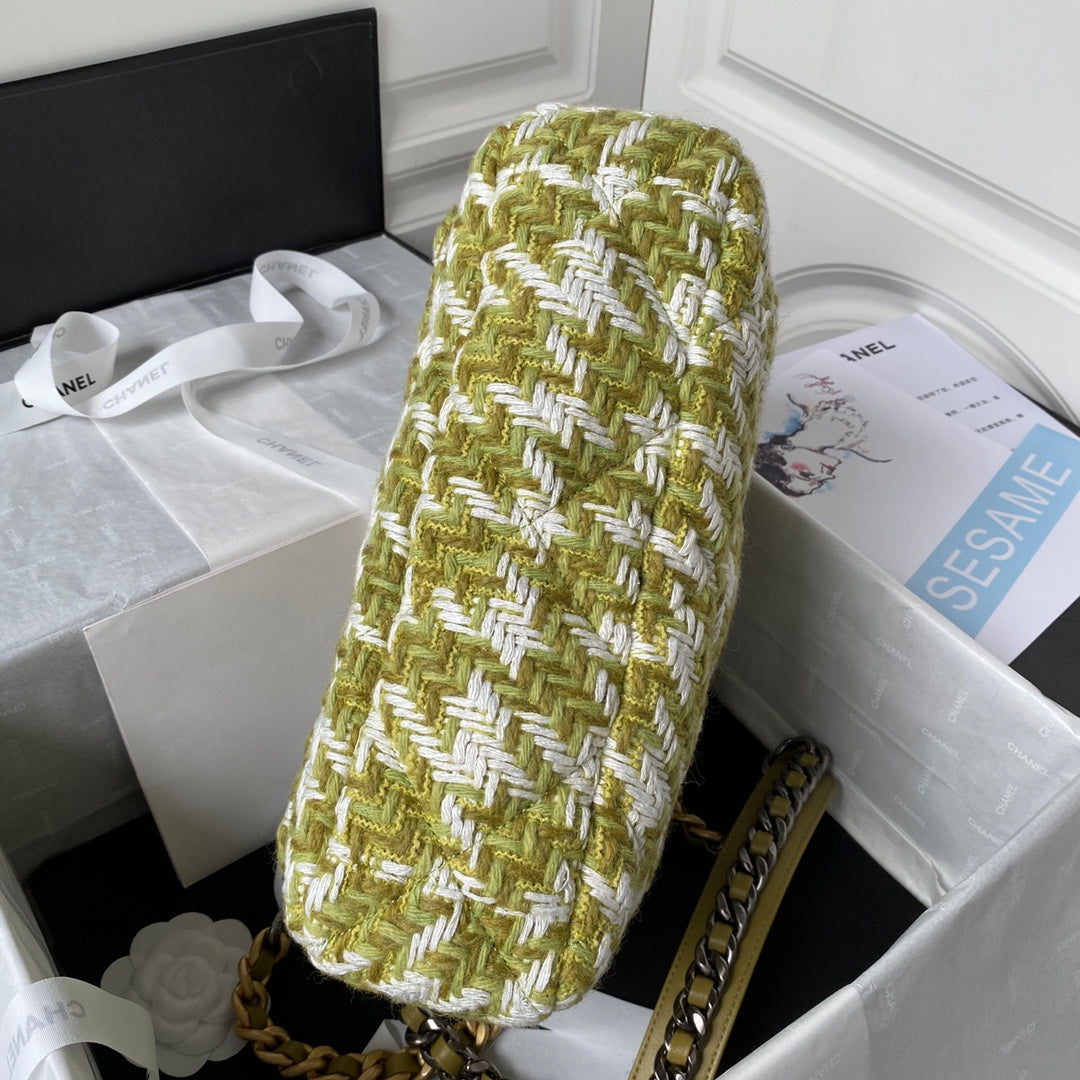 Tweed Flap Shoulder Bag