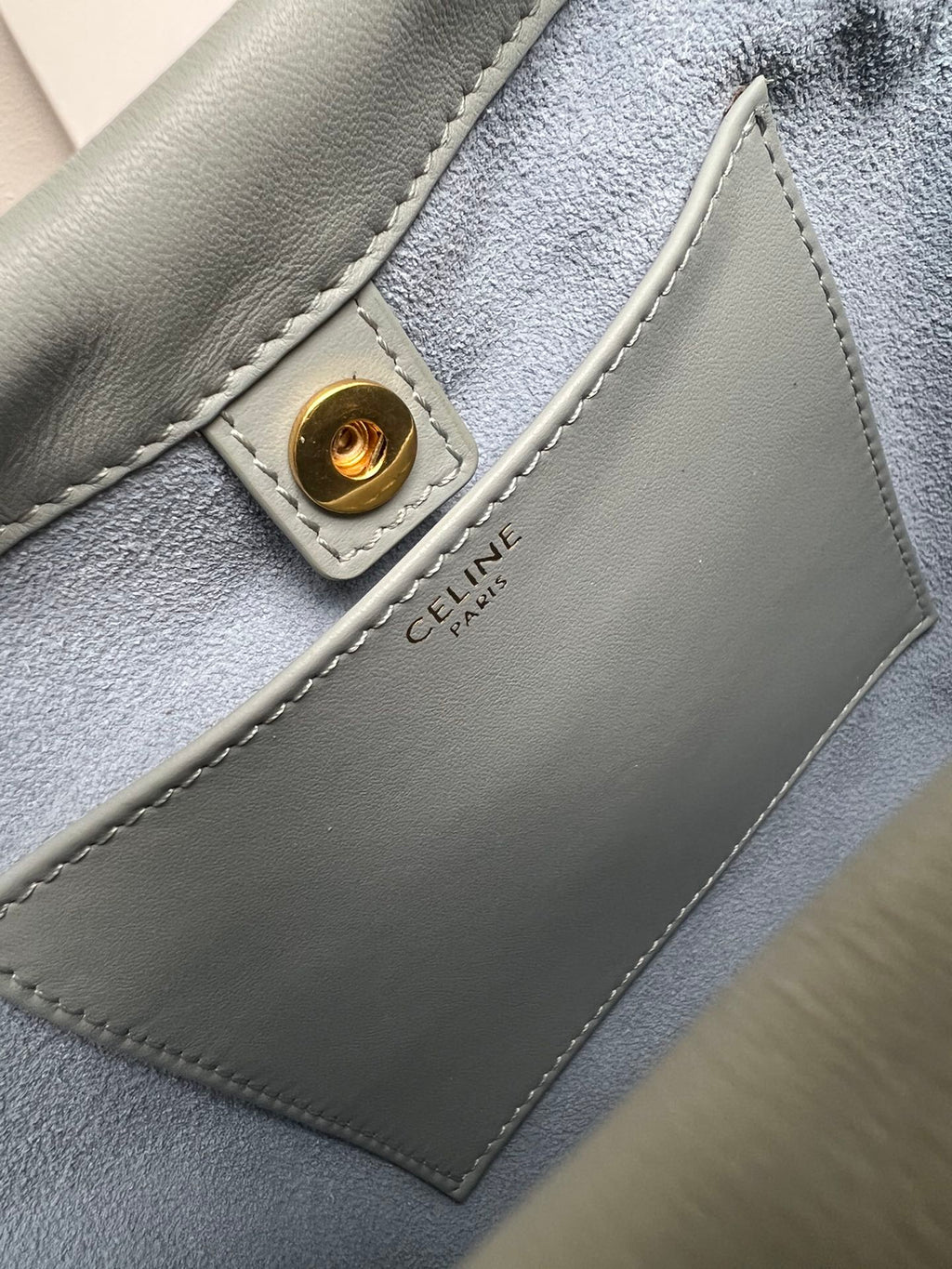 Mini Cuir Cabas Leather Drawstring Bag