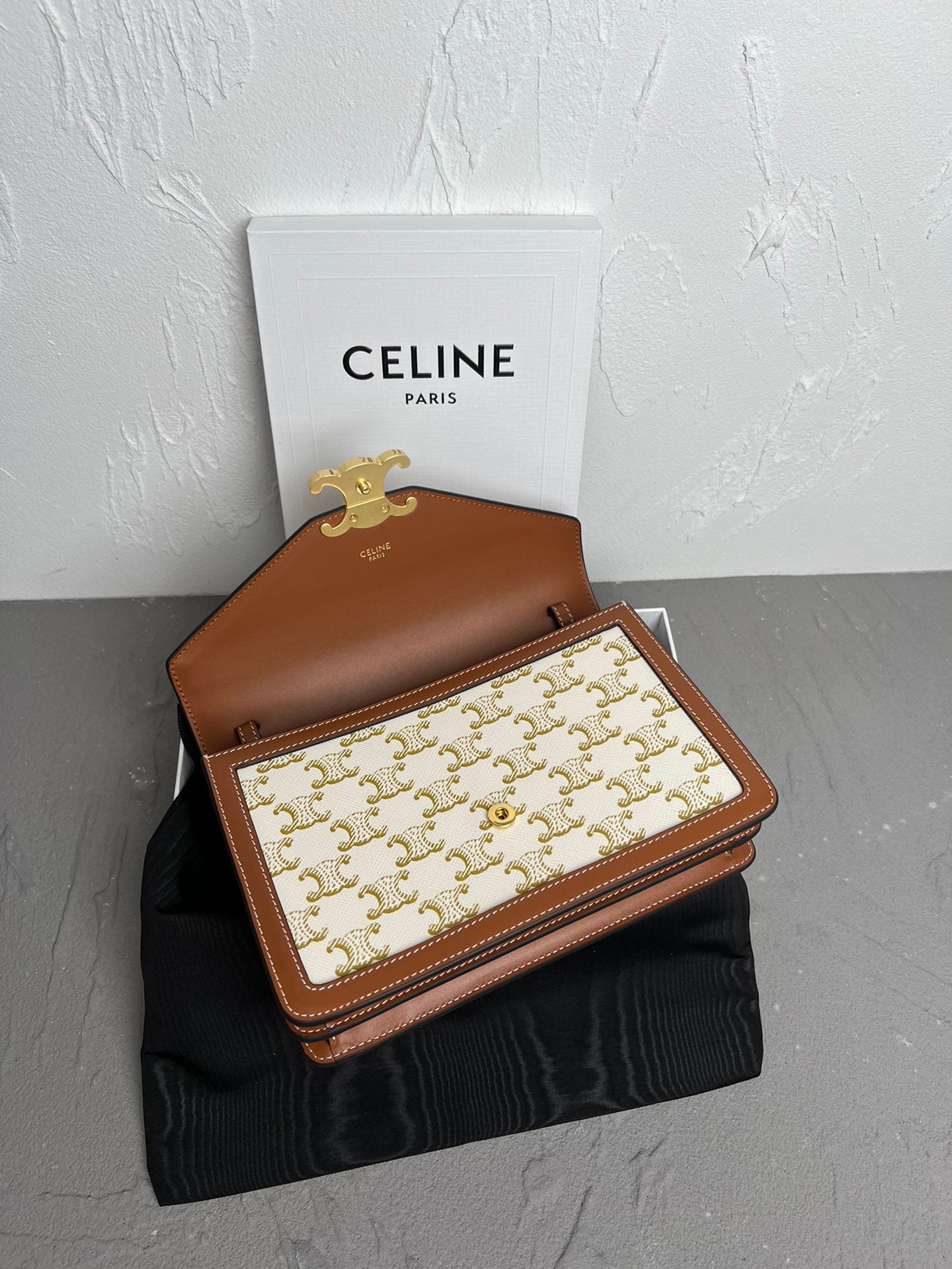 Triomphe Canvas Large Wallet on Chain