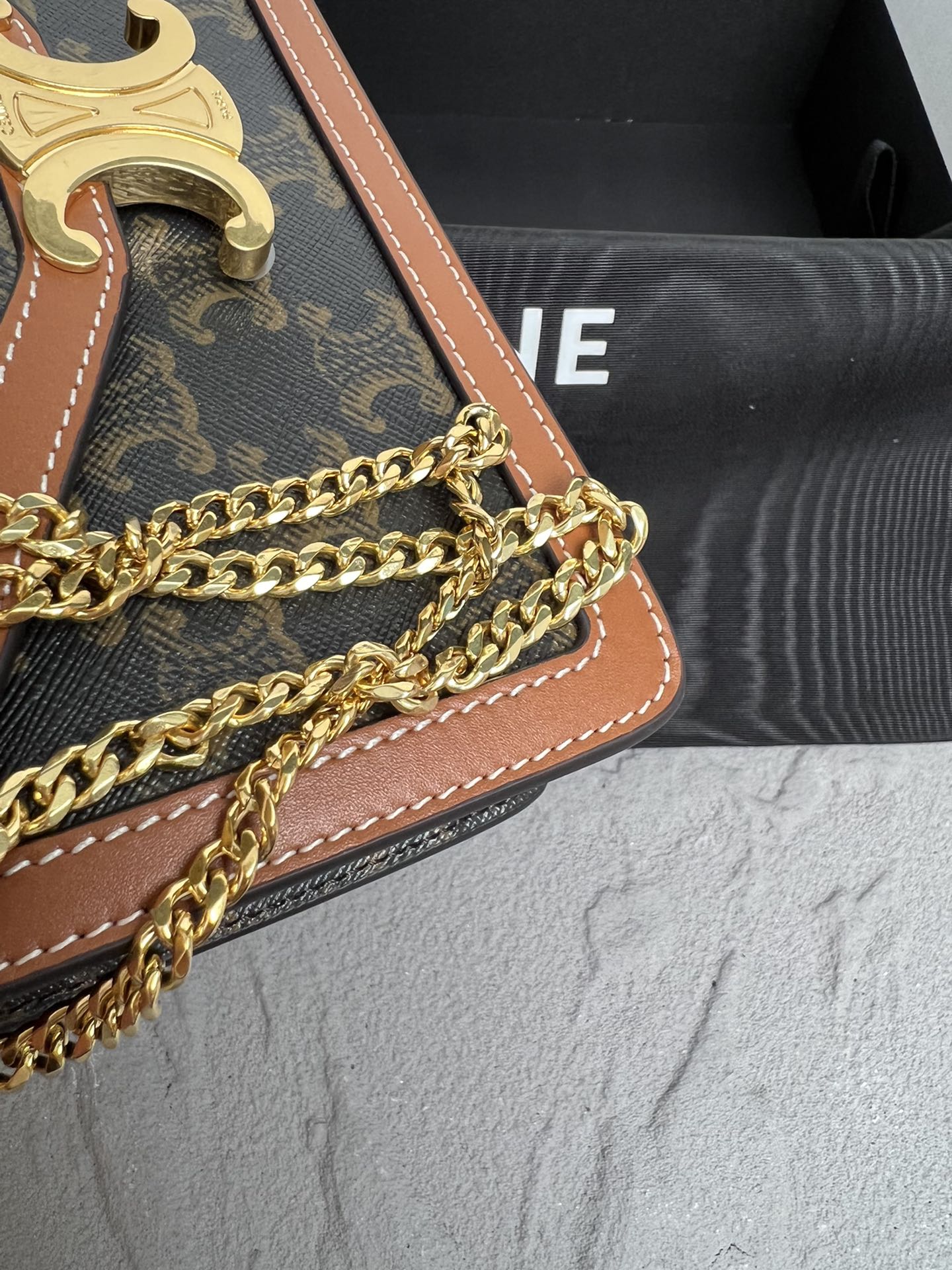 Triomphe Canvas Chain Wallet