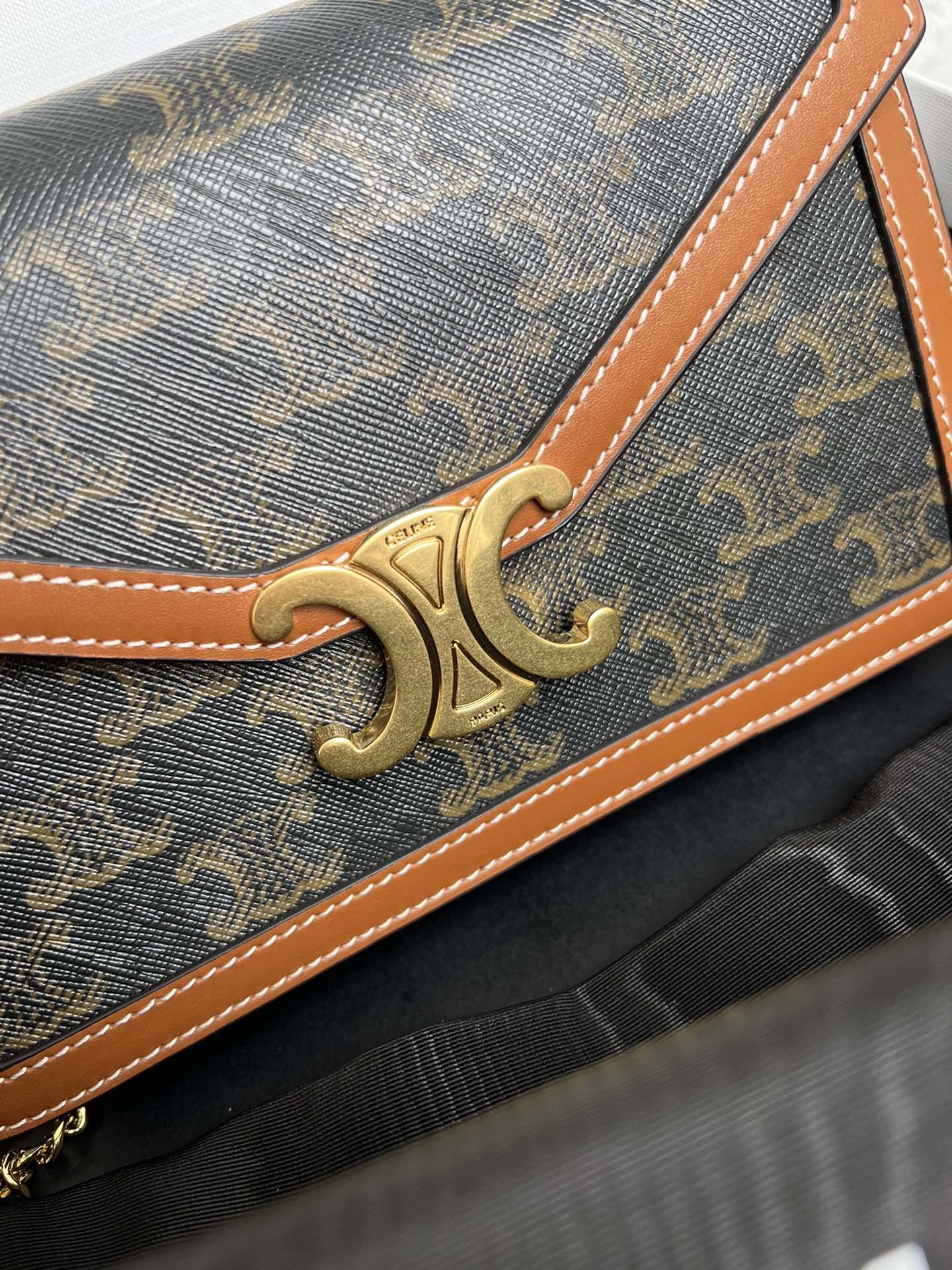 Triomphe Canvas Chain Wallet