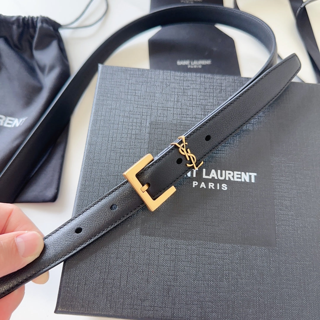 Logo Leather Waist Belt