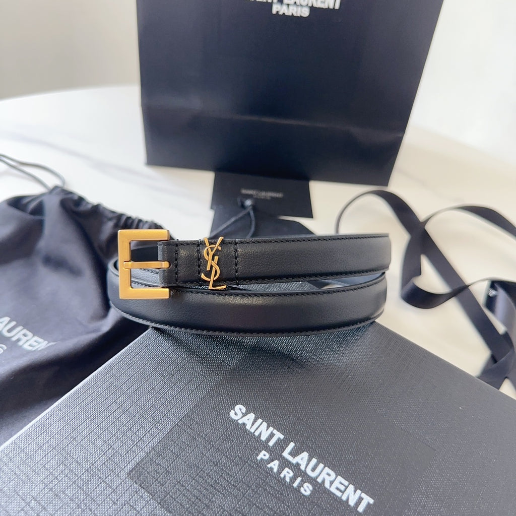 Logo Leather Waist Belt