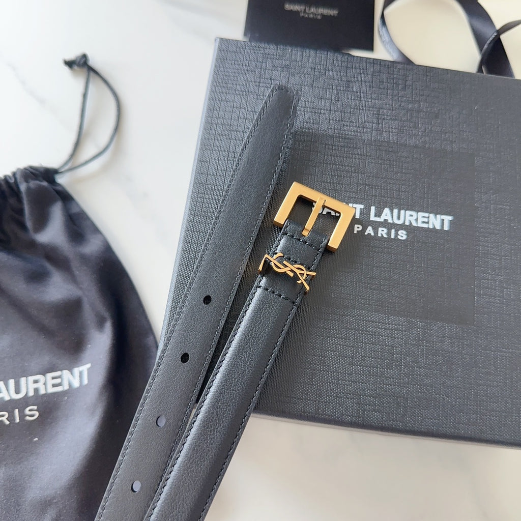 Logo Leather Waist Belt