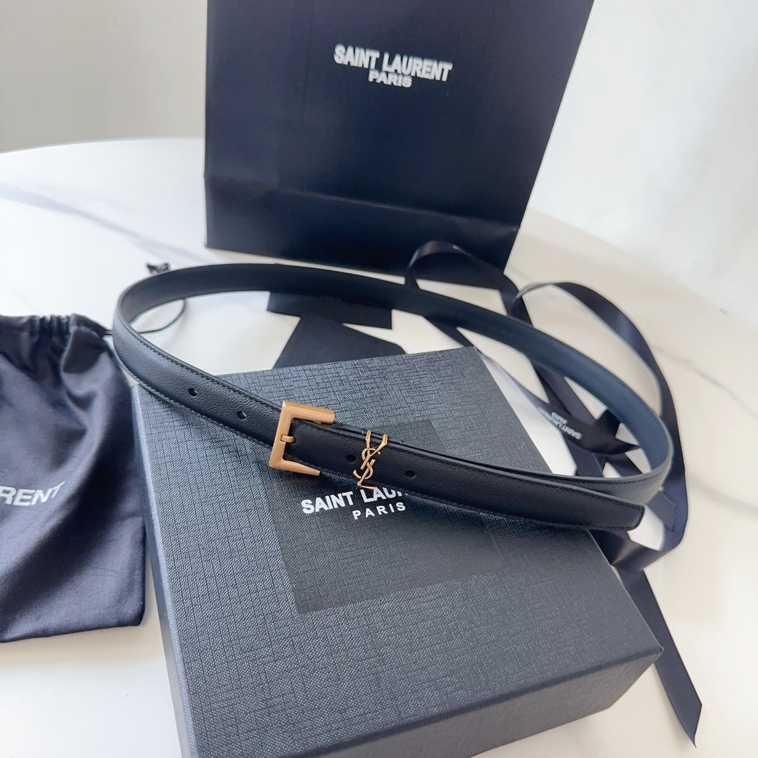 Logo Leather Waist Belt