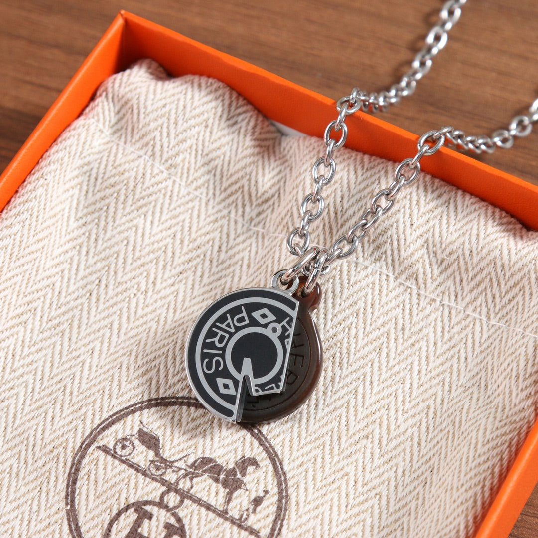 Carrousel Pendant Necklace with Bullhorn OT Clasp