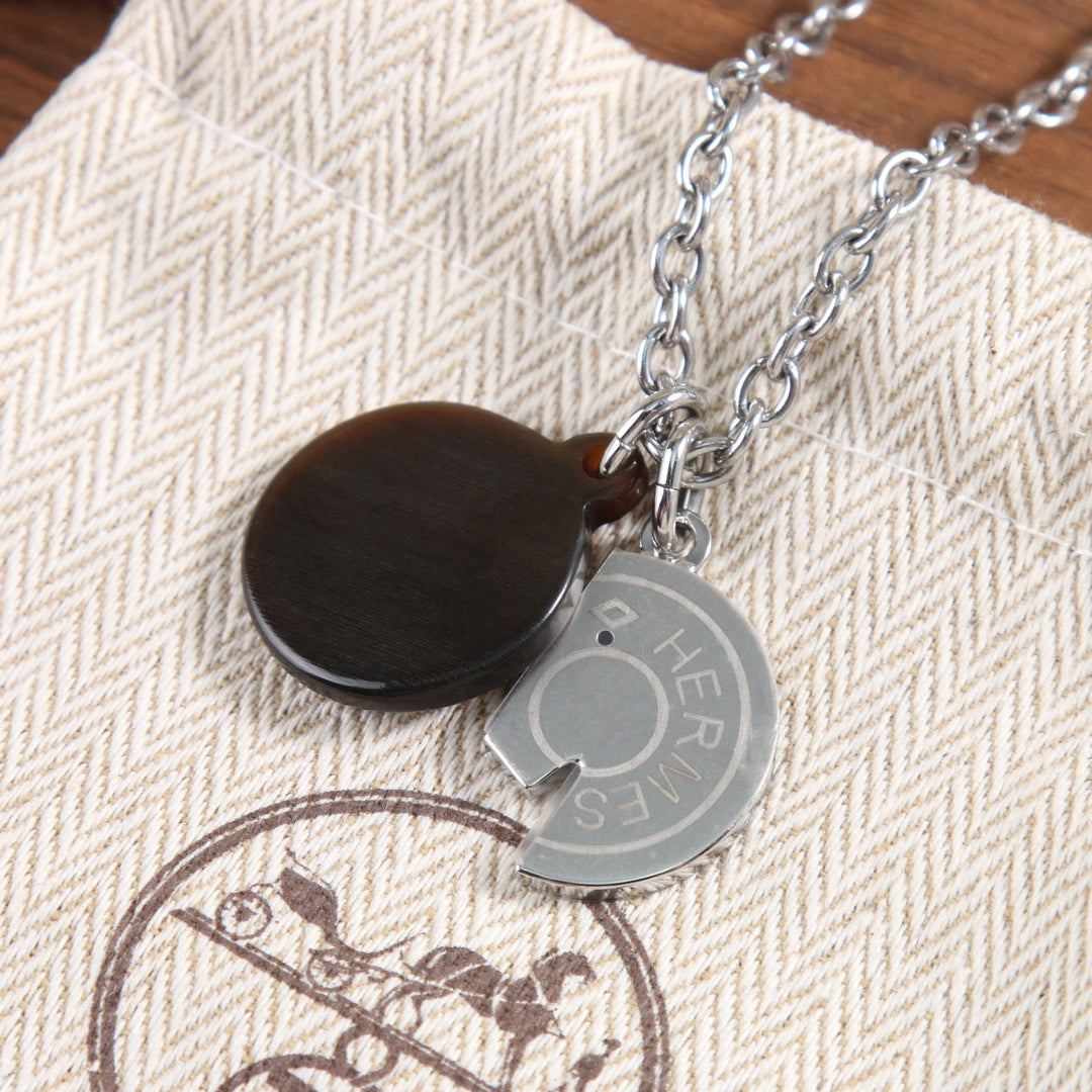 Carrousel Pendant Necklace with Bullhorn OT Clasp