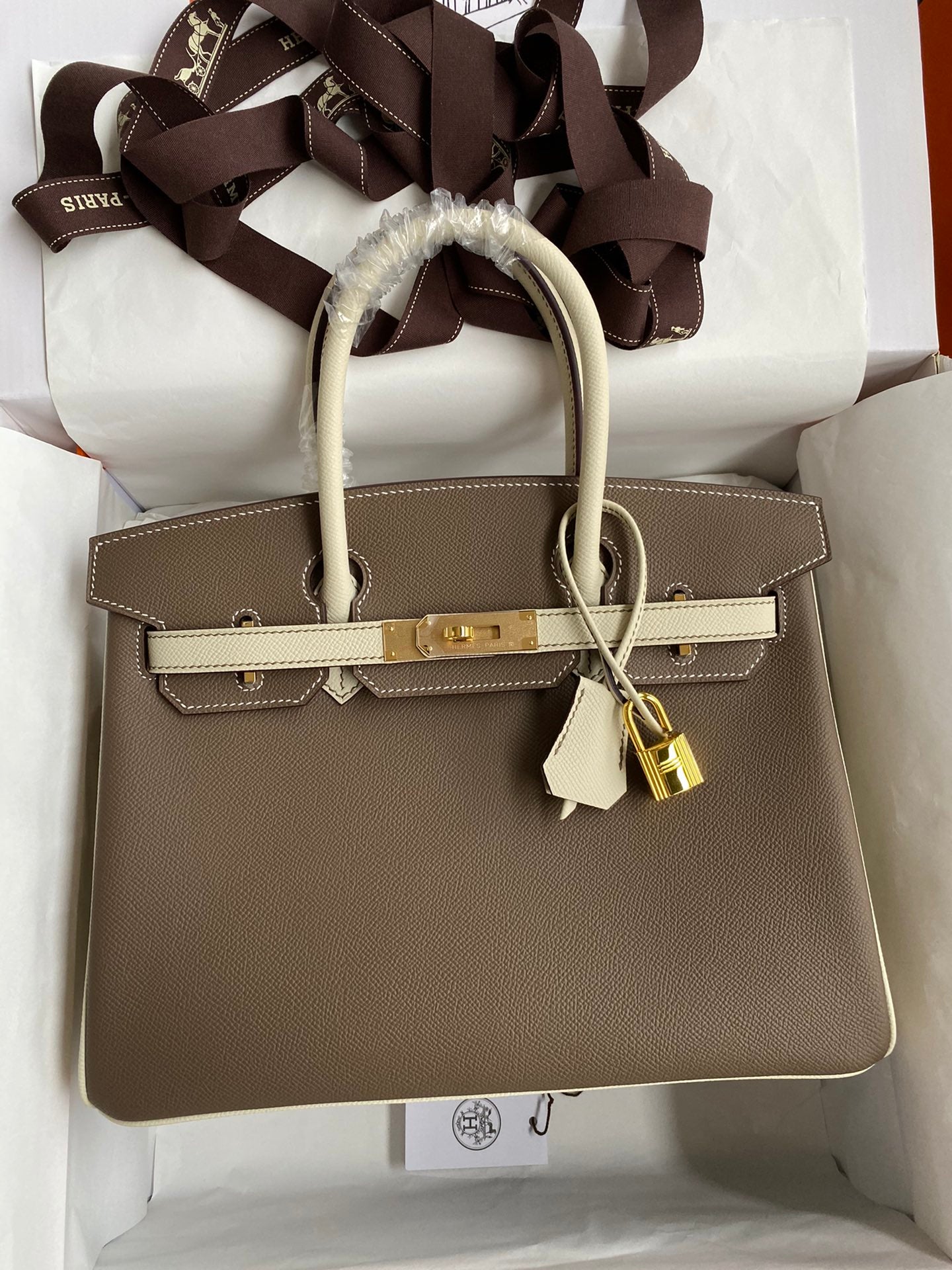 Birkin 30 Two-Tone Epsom Leather Bag