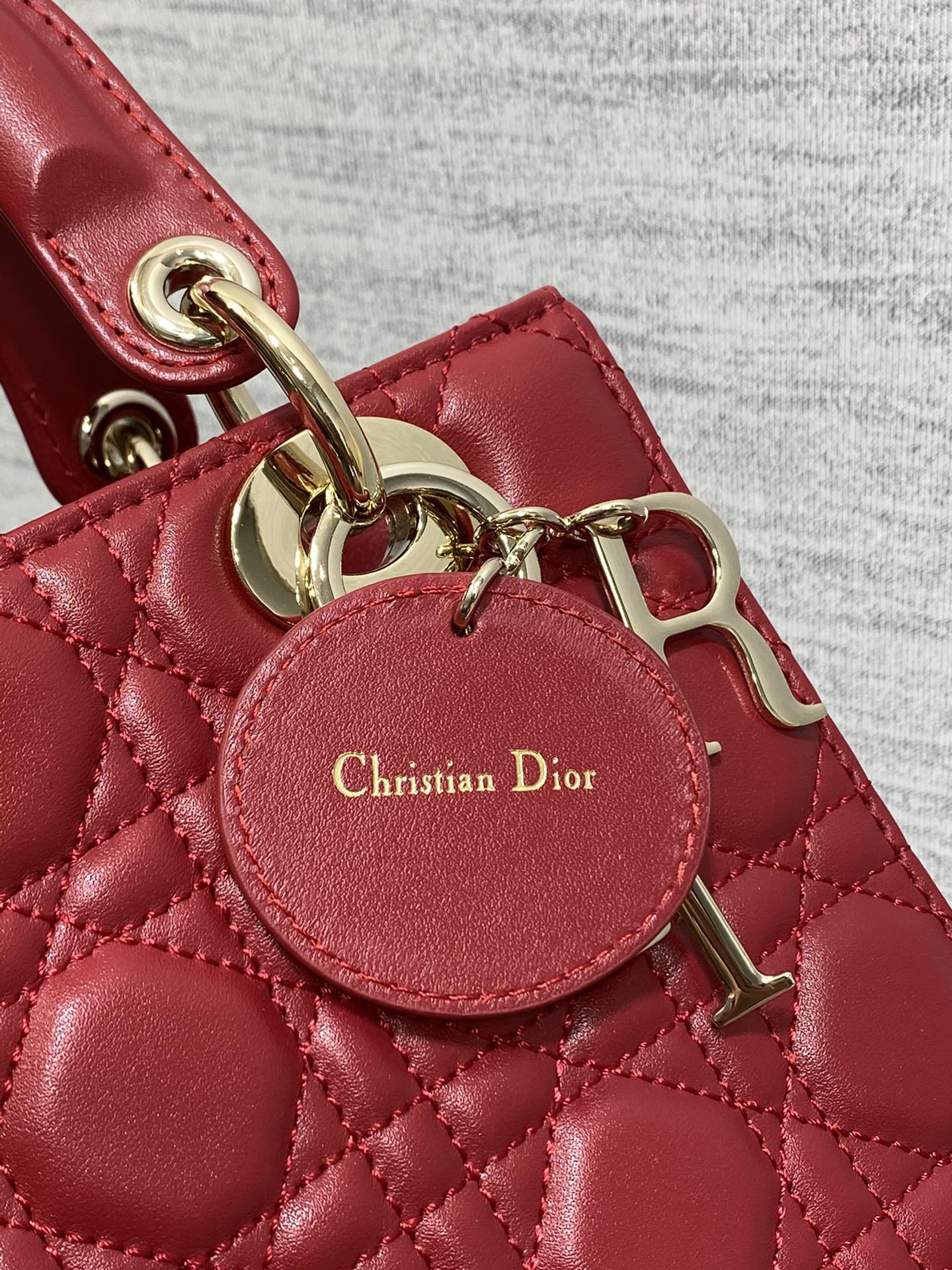 Lady Quilted Leather Top Handle Bag