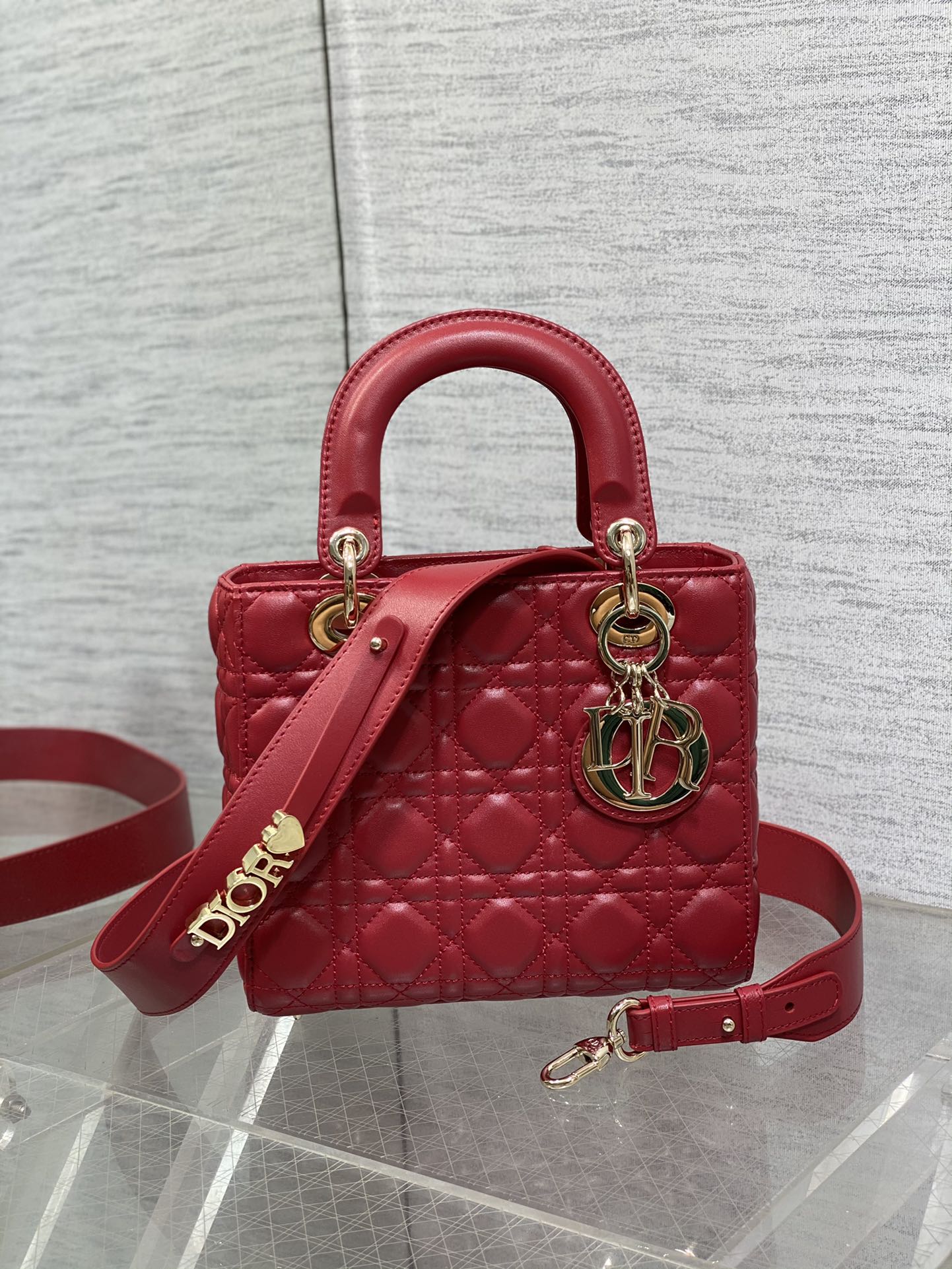 Lady Quilted Leather Top Handle Bag