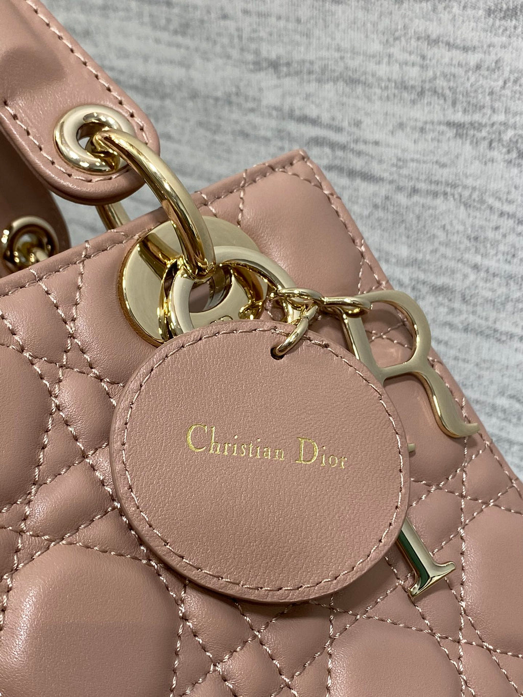 Lady Quilted Leather Top Handle Bag