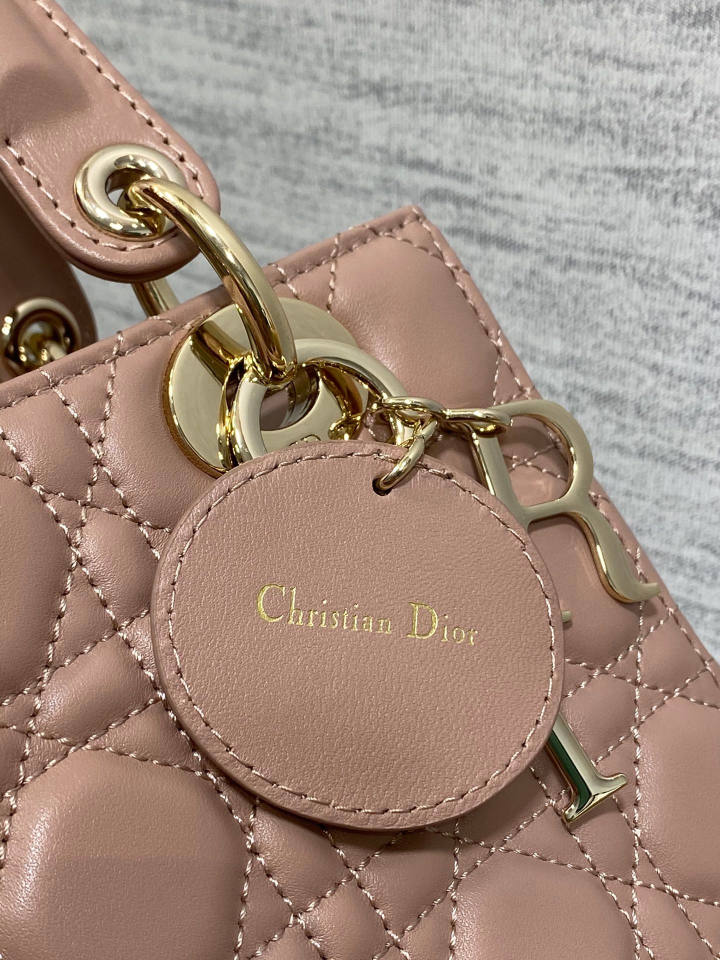 Lady Quilted Leather Top Handle Bag