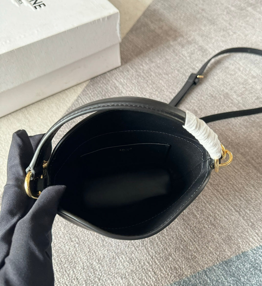 Mini Bucket Triomphe Leather Bag