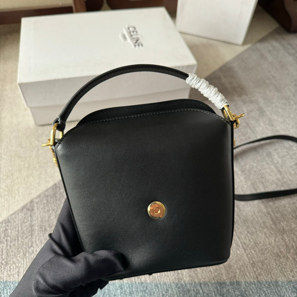 Mini Bucket Triomphe Leather Bag