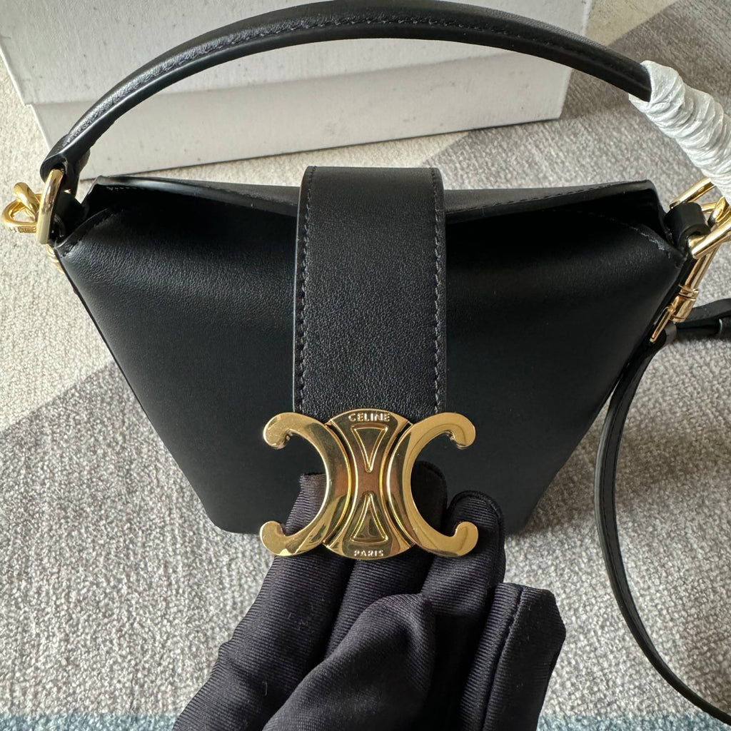 Mini Bucket Triomphe Leather Bag