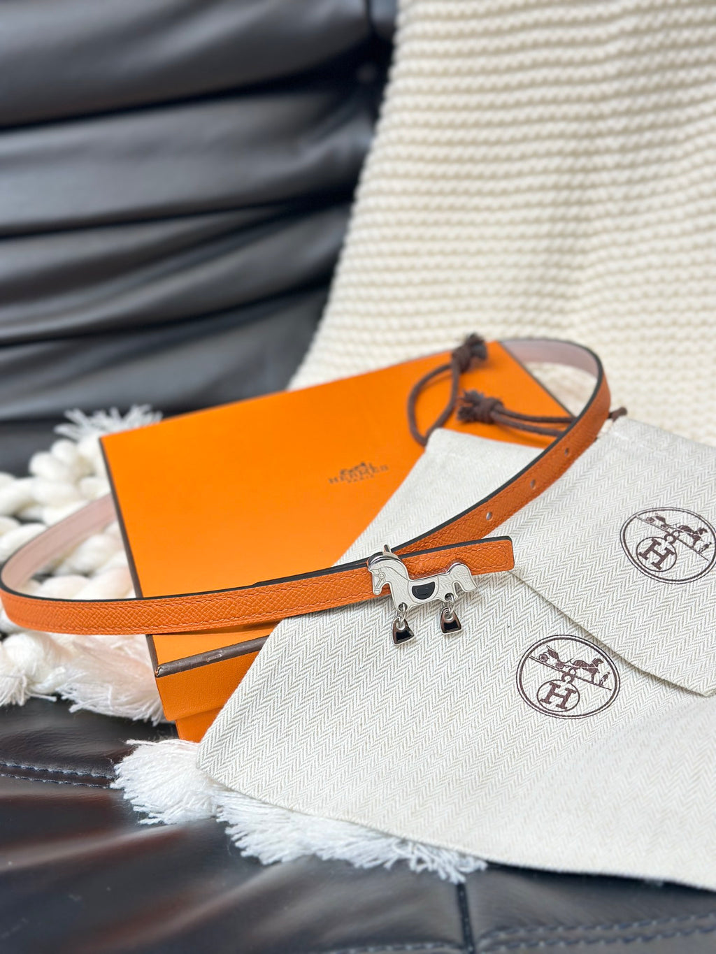 Roulis Buckle Reversible Leather Belt – 4mm