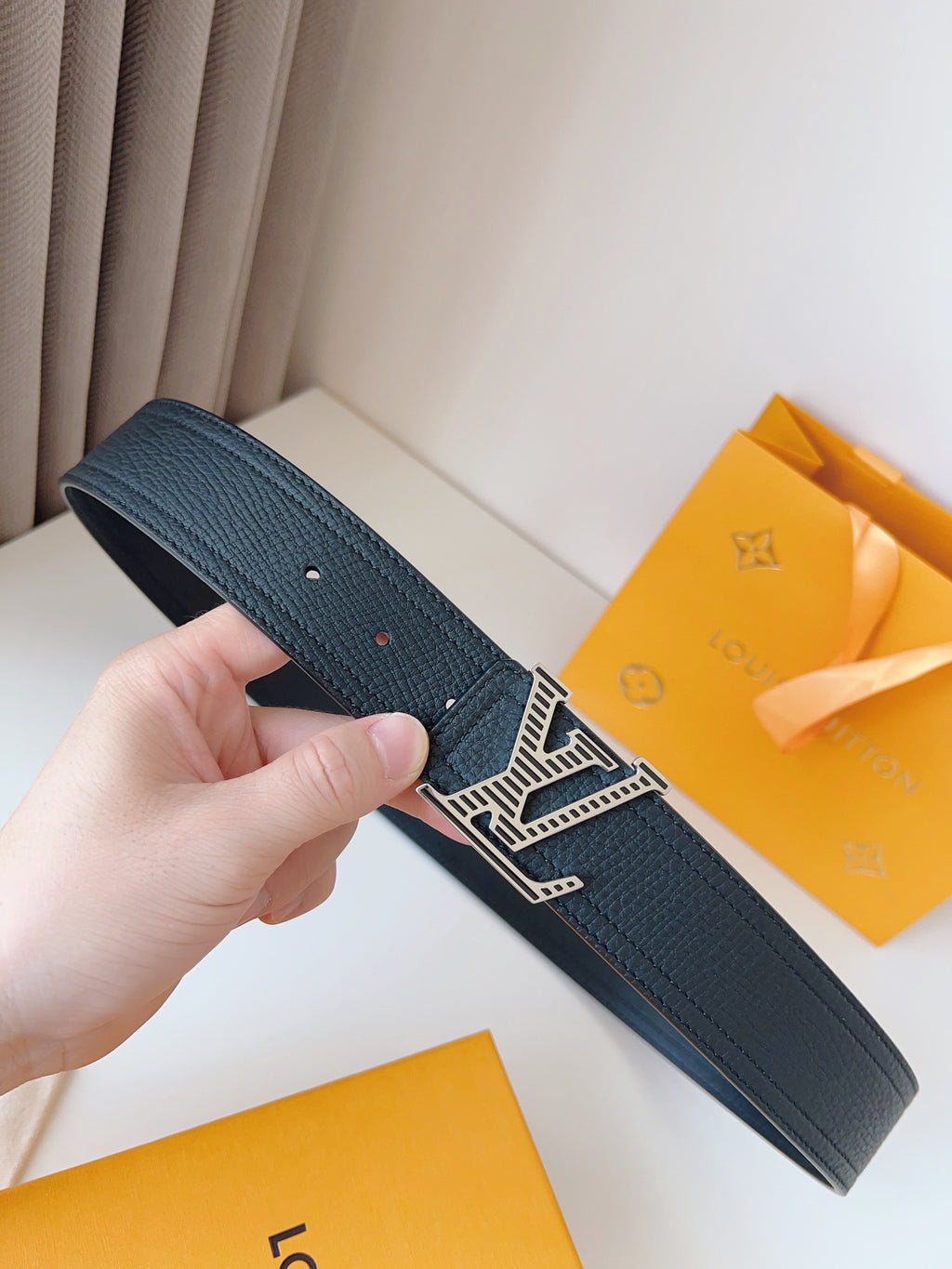 Pebbled Leather Belt