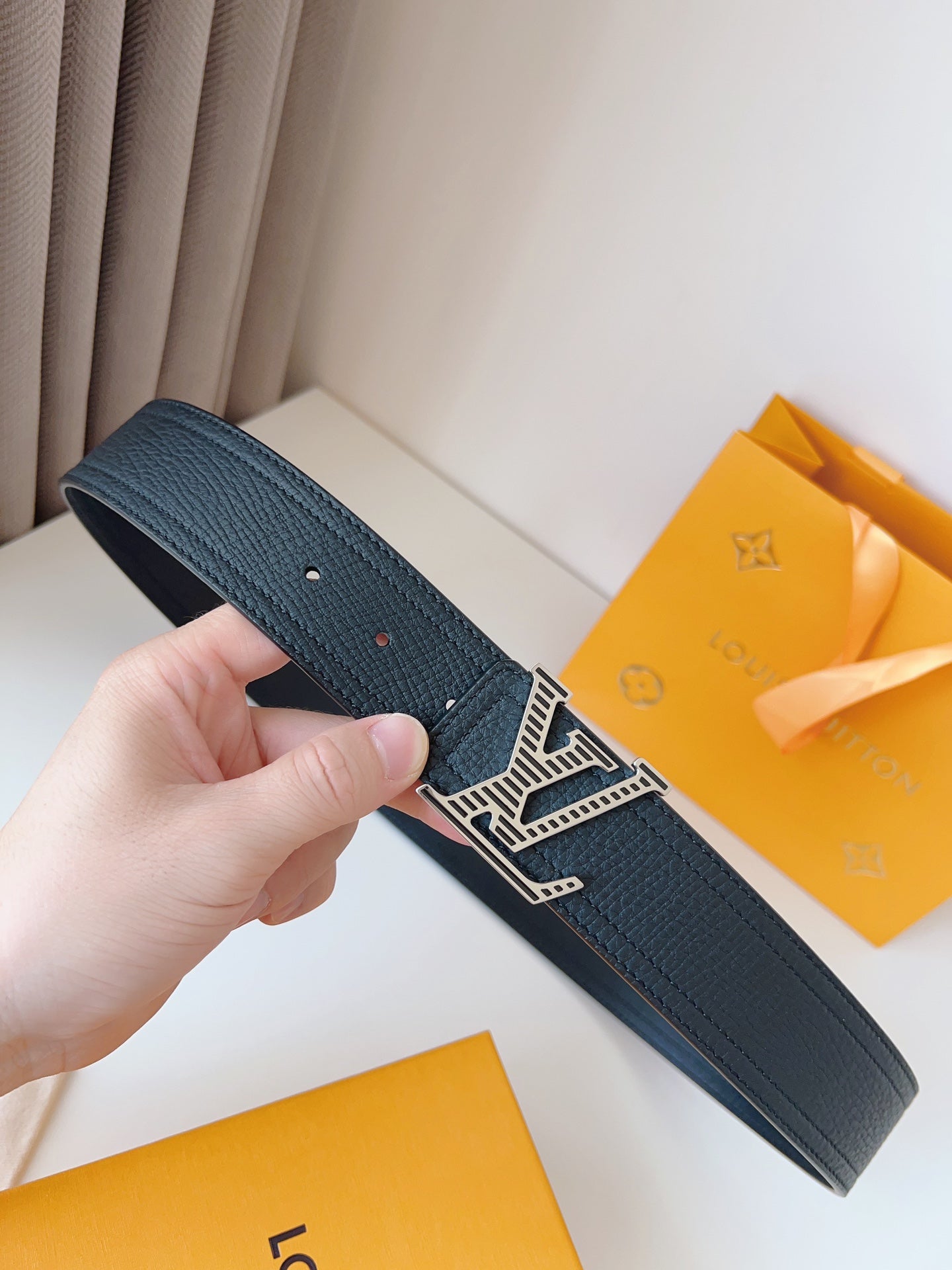 Pebbled Leather Belt