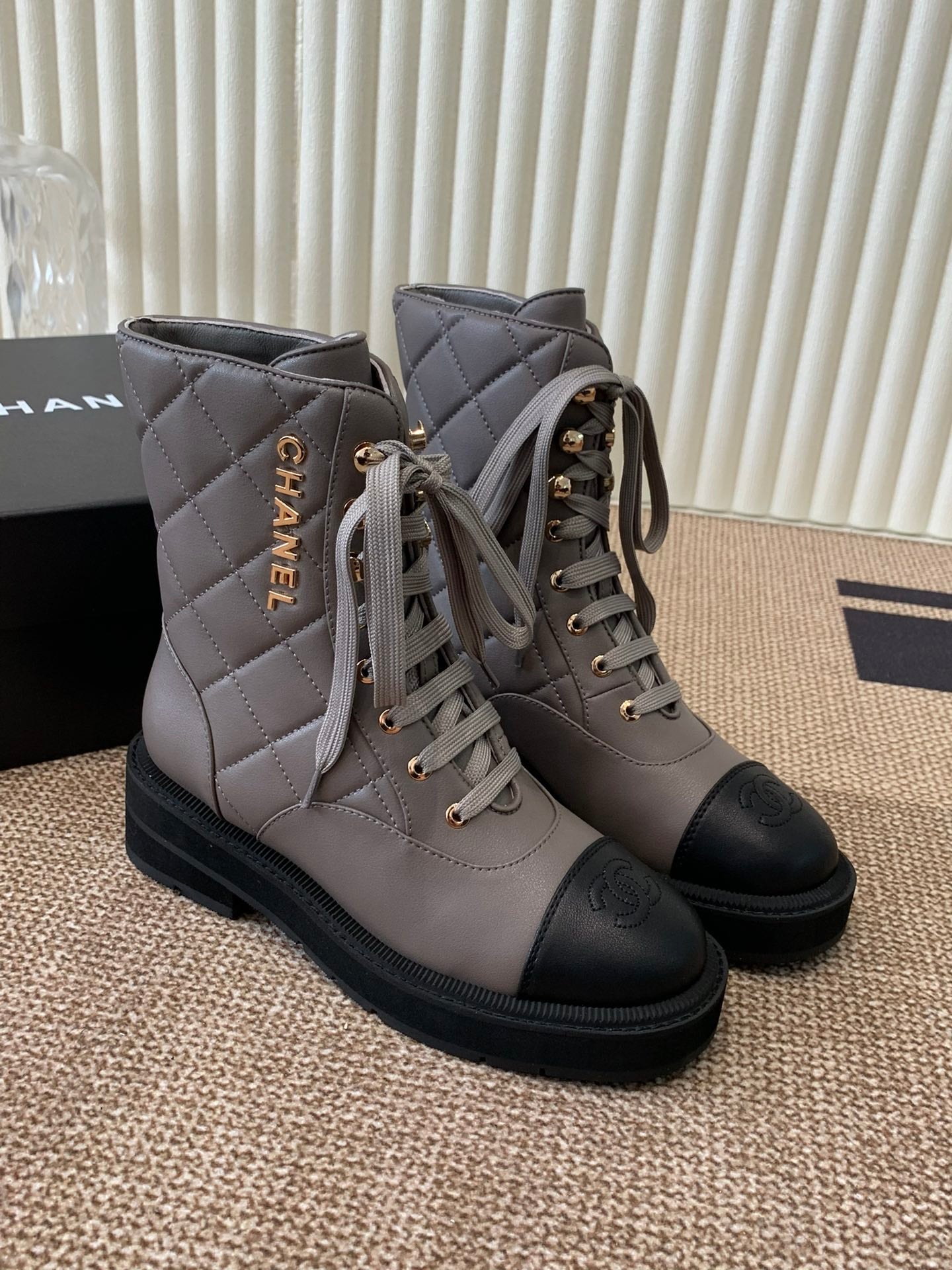 Two-Tone Combat Boots