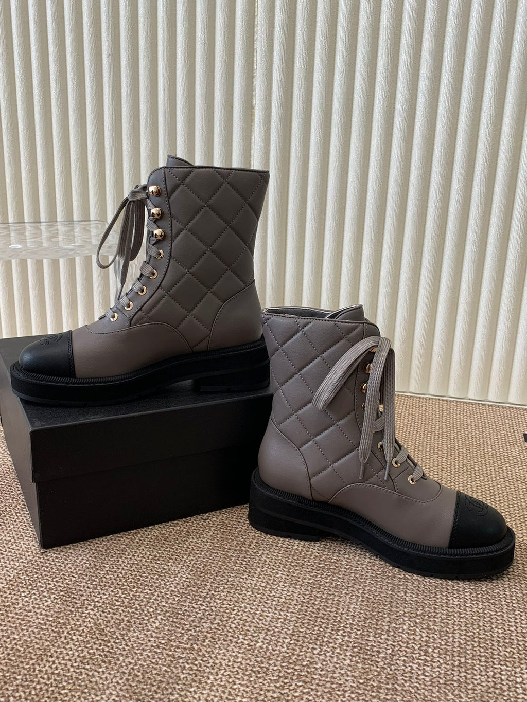 Two-Tone Combat Boots