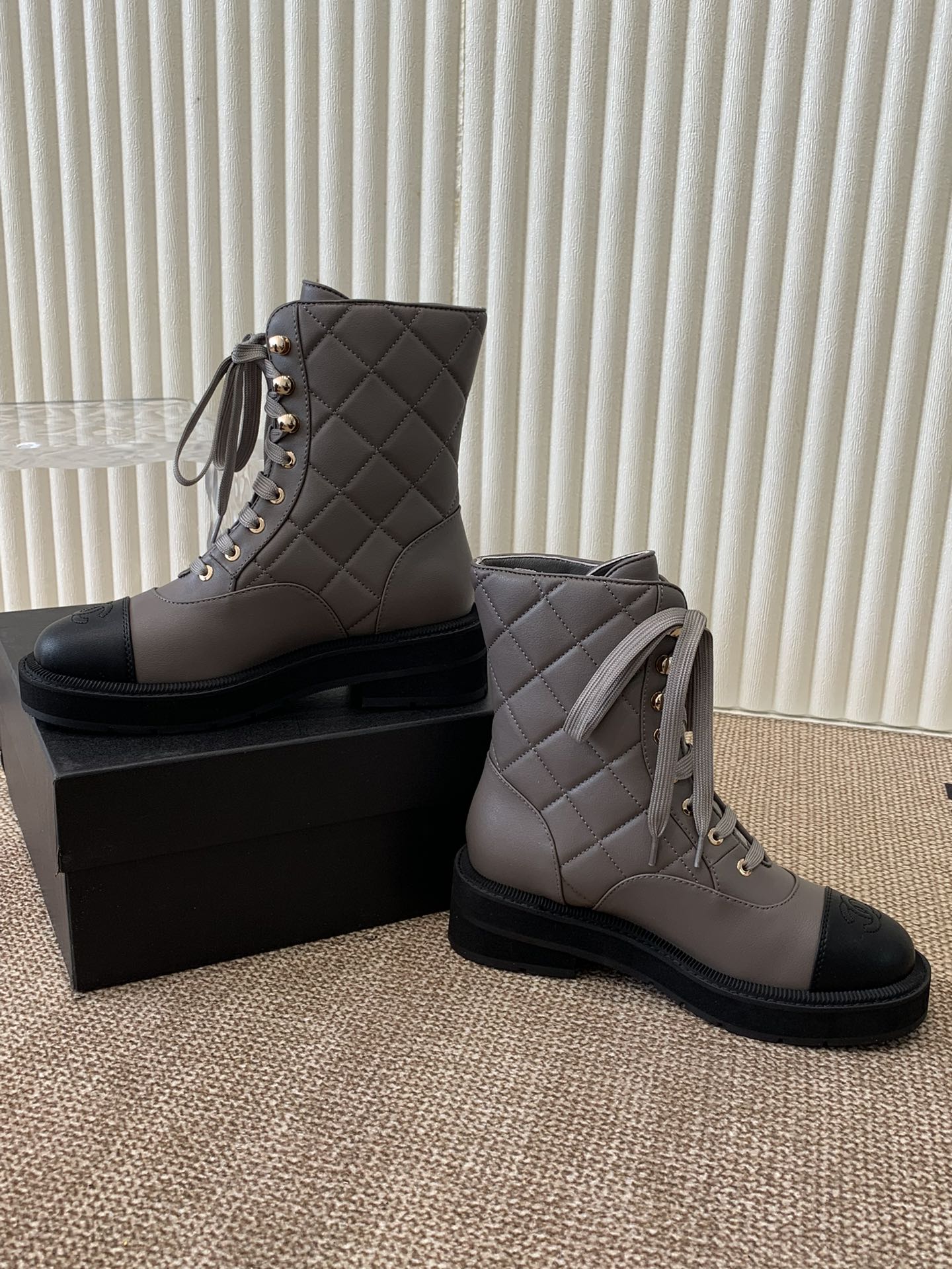 Two-Tone Combat Boots