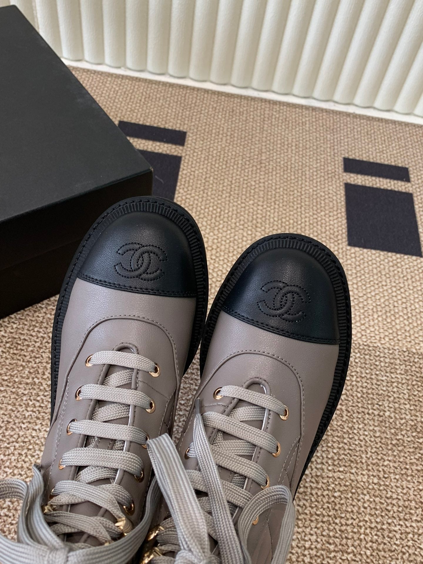 Two-Tone Combat Boots