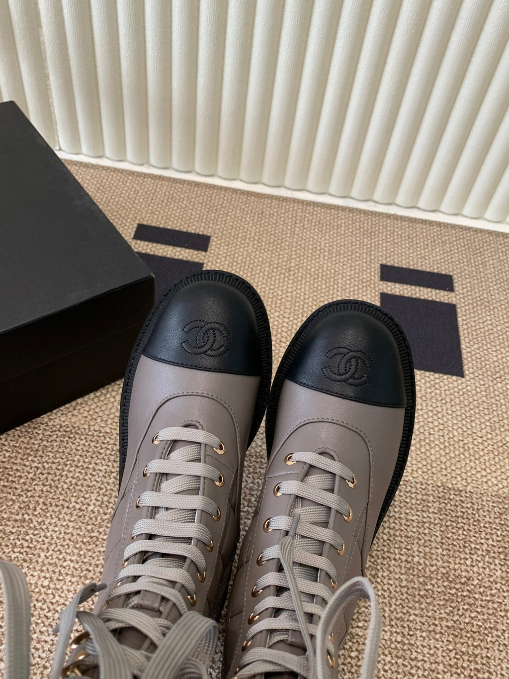 Two-Tone Combat Boots