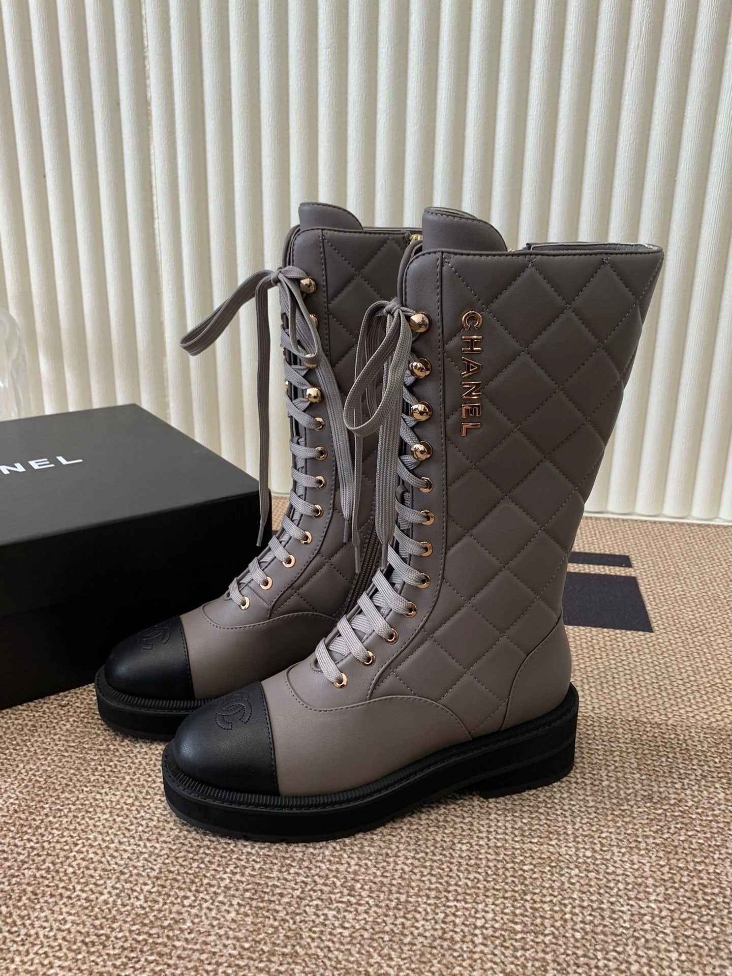 Two-Tone Combat Boots