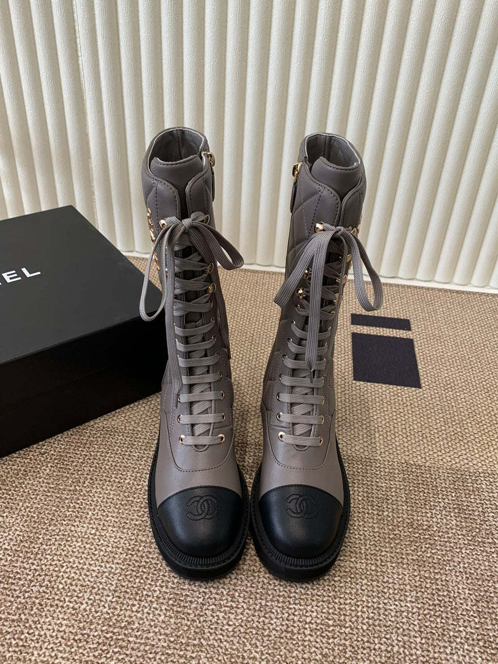 Two-Tone Combat Boots