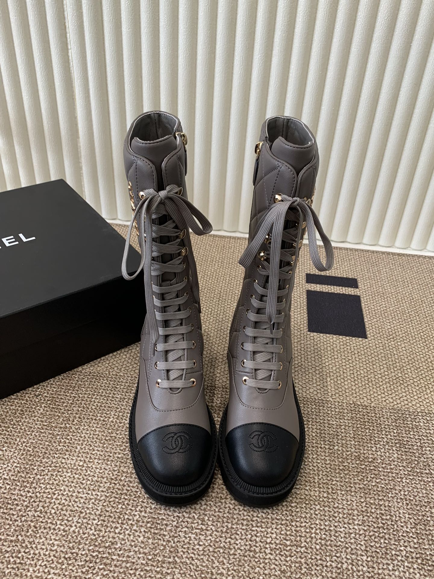 Two-Tone Combat Boots