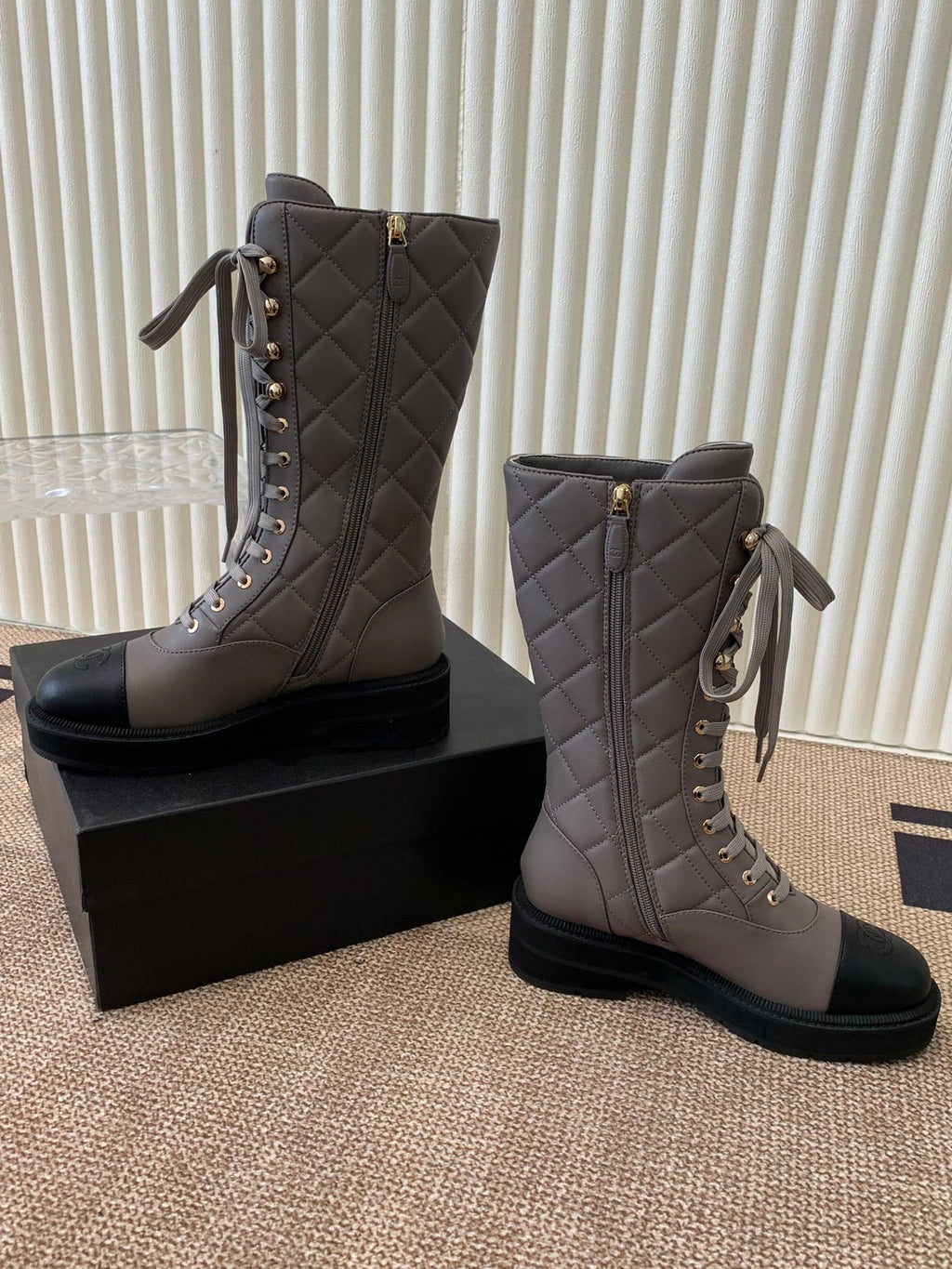 Two-Tone Combat Boots