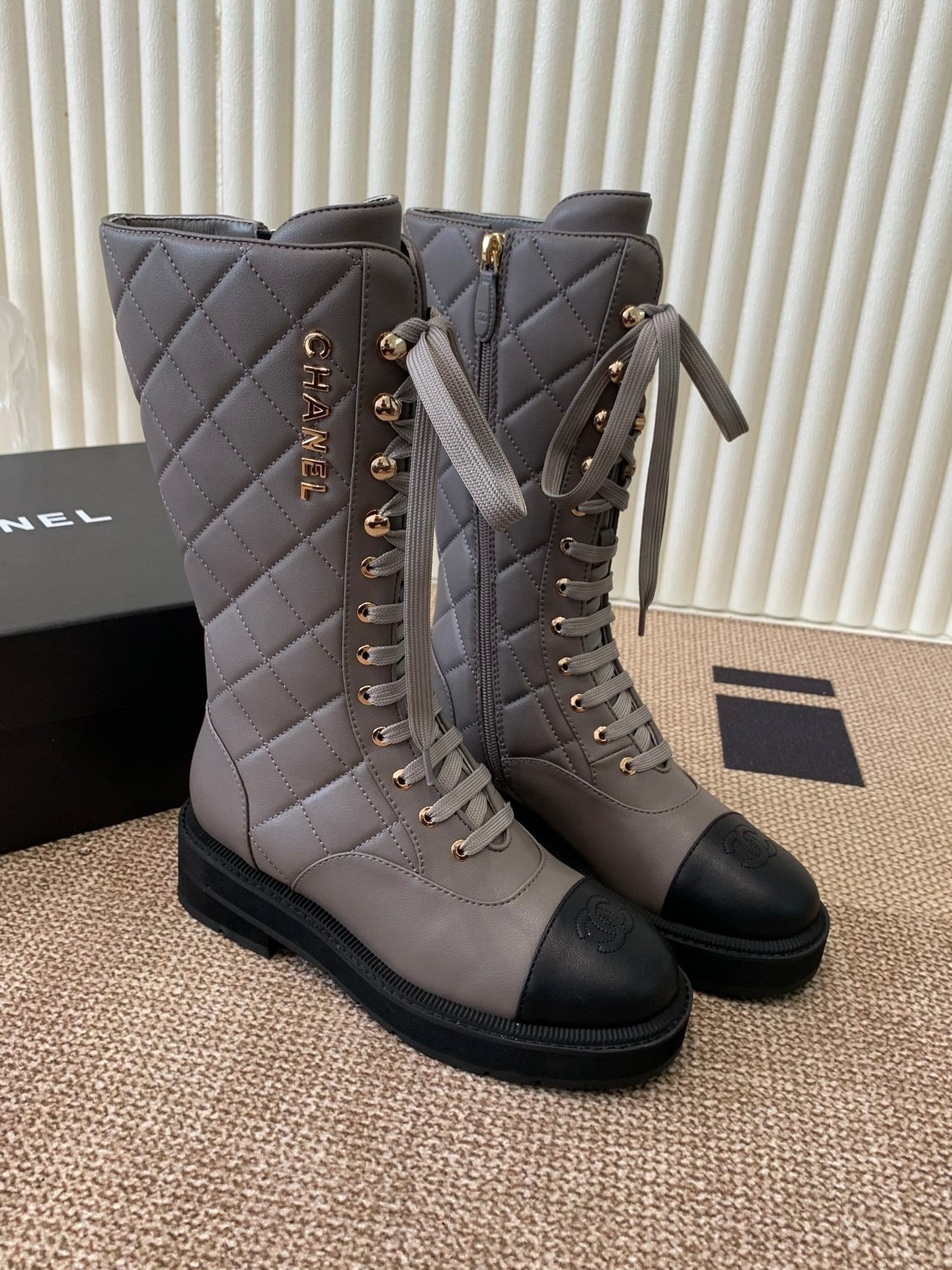 Two-Tone Combat Boots