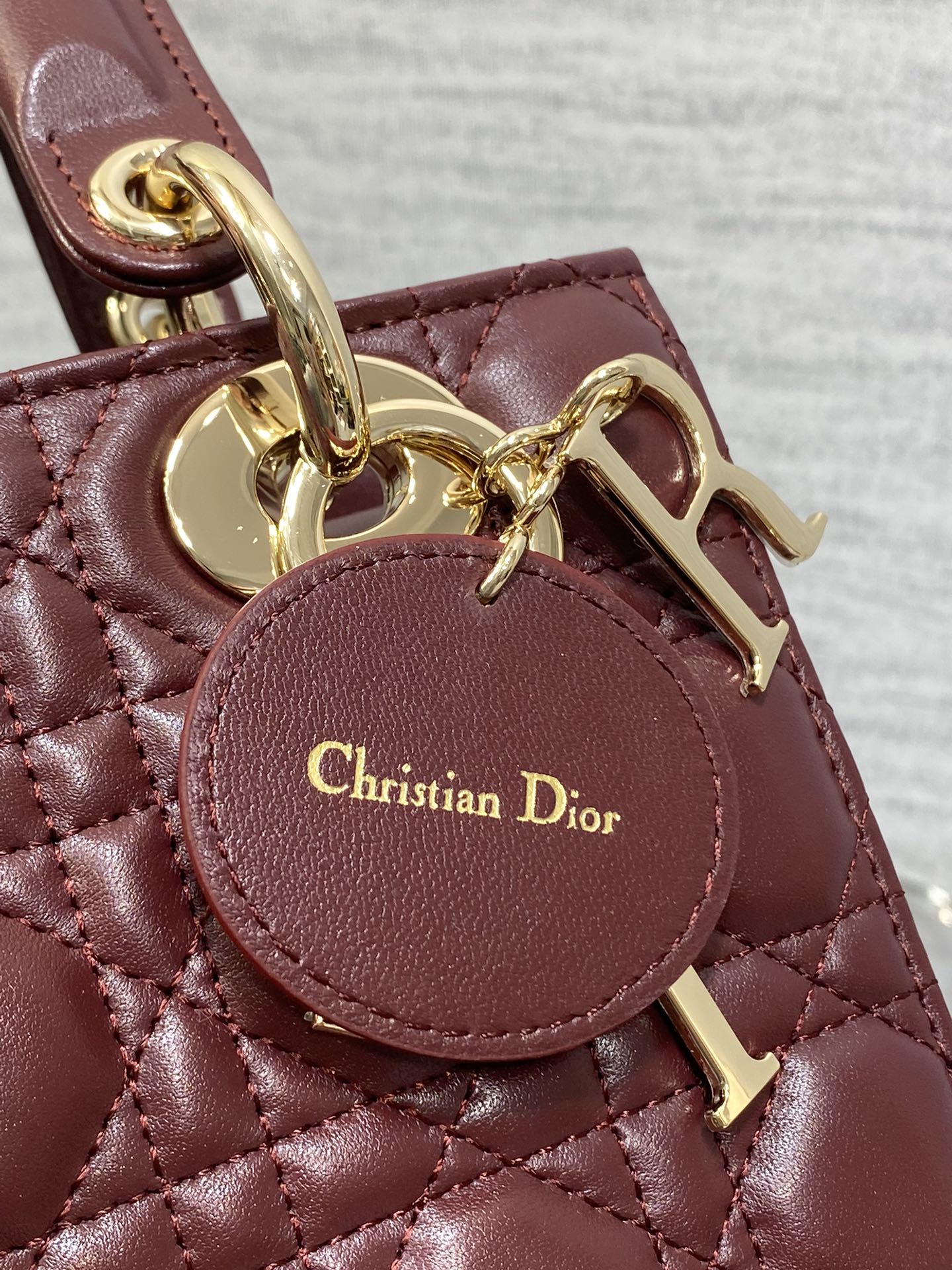 Lady Quilted Leather Top Handle Bag