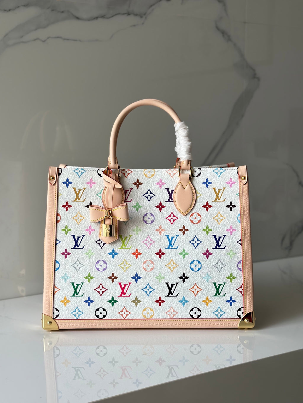 OnTheGo MM Multicolor Monogram Canvas Tote Bag