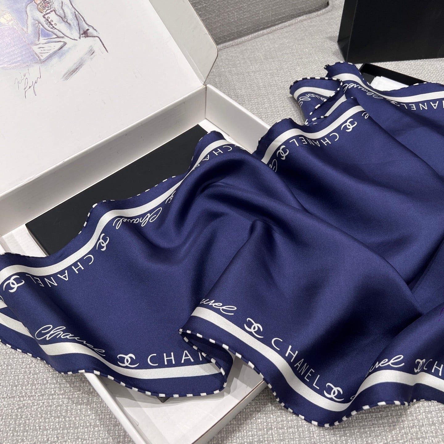 Silk Scarf – Geometric Coco Design