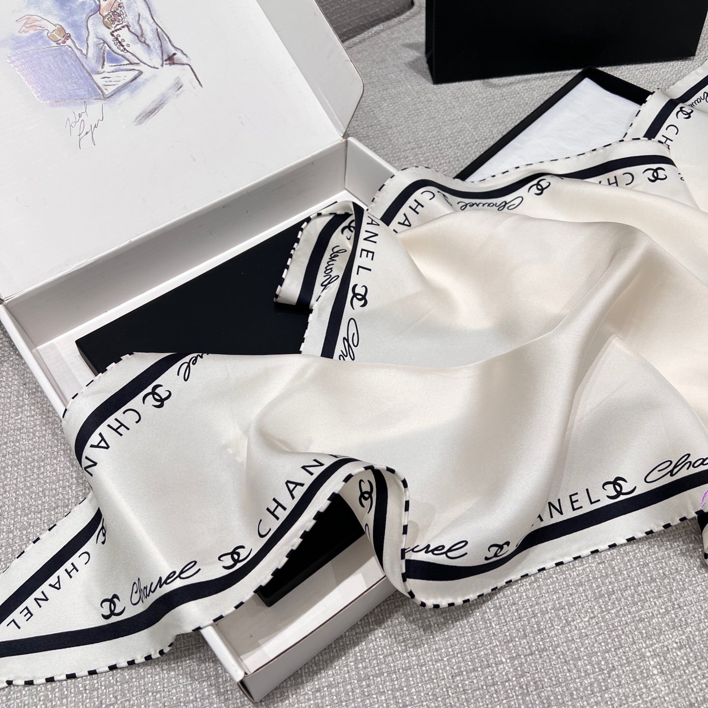 Silk Scarf – Geometric Coco Design