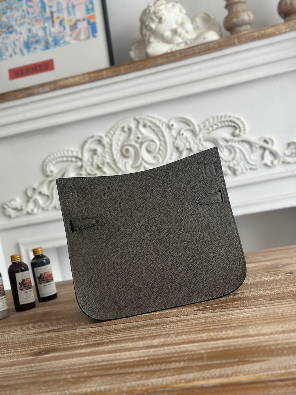 Jypsiere 28cm – Togo Leather | Pewter Grey | Silver Hardware