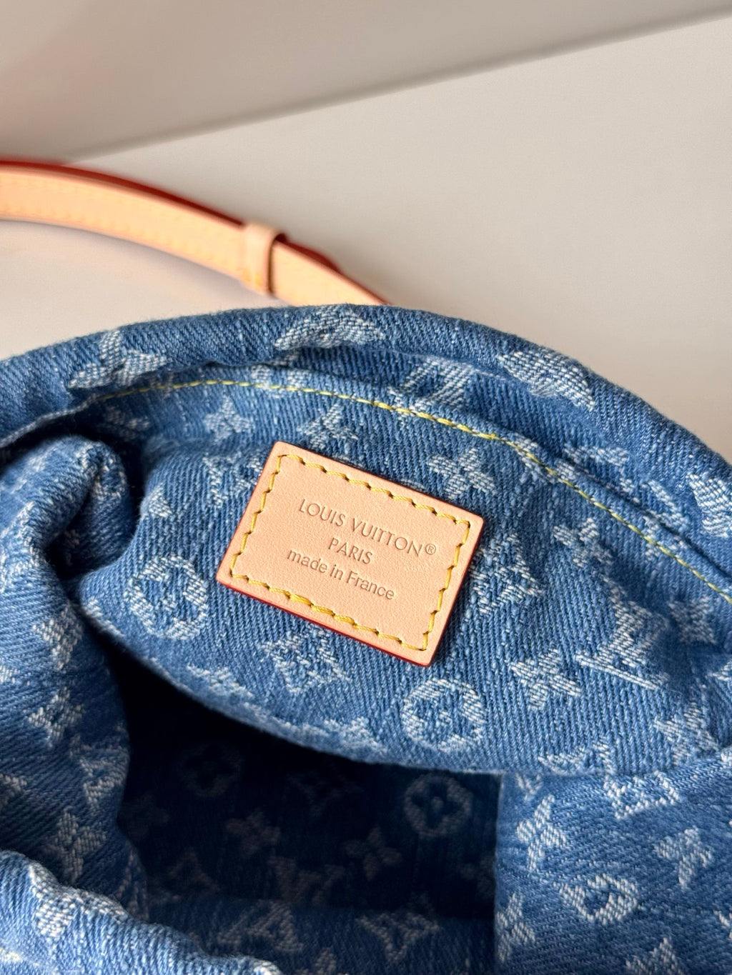 Nano Noé Denim Monogram Bucket Bag