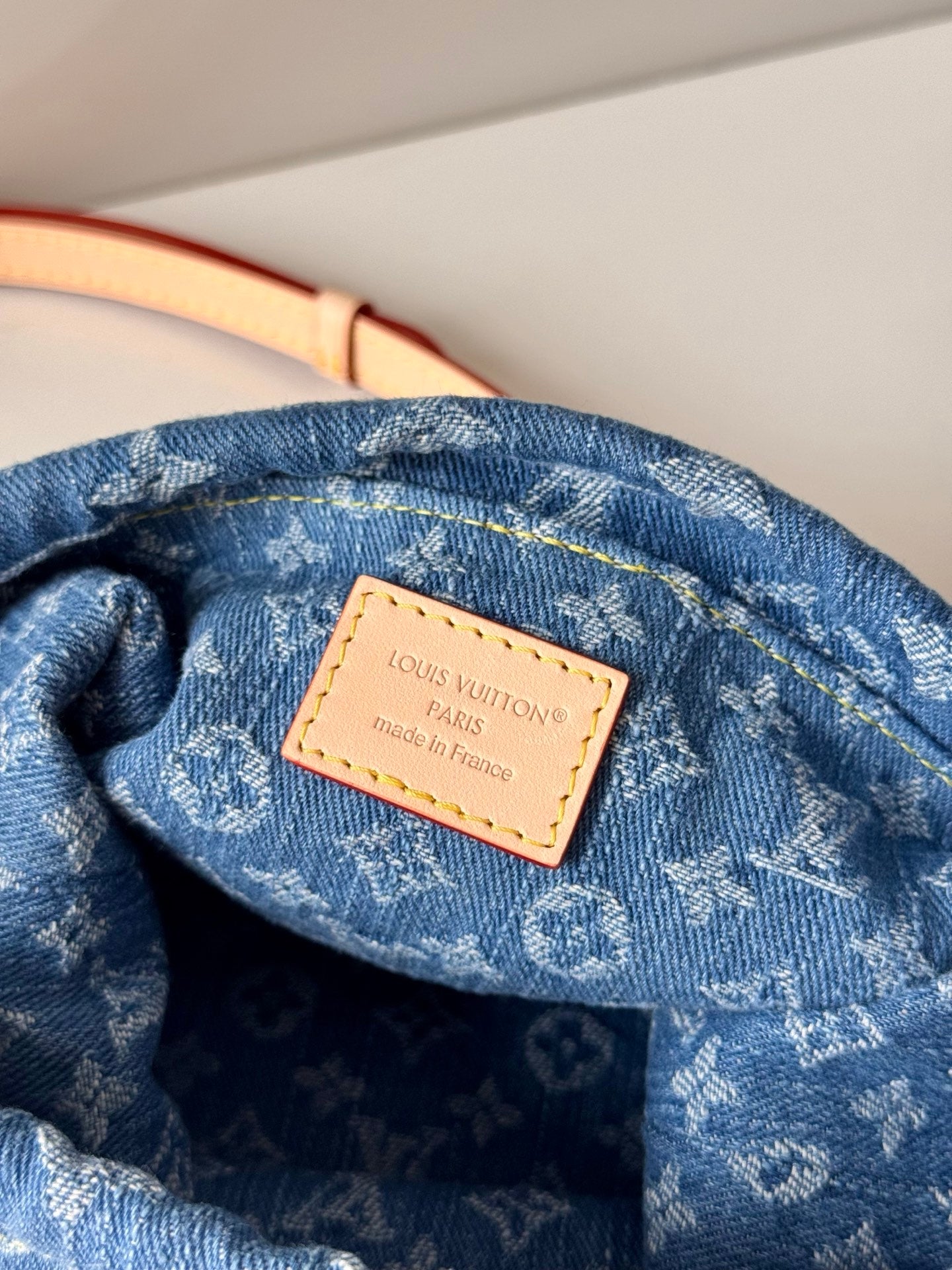 Nano Noé Denim Monogram Bucket Bag